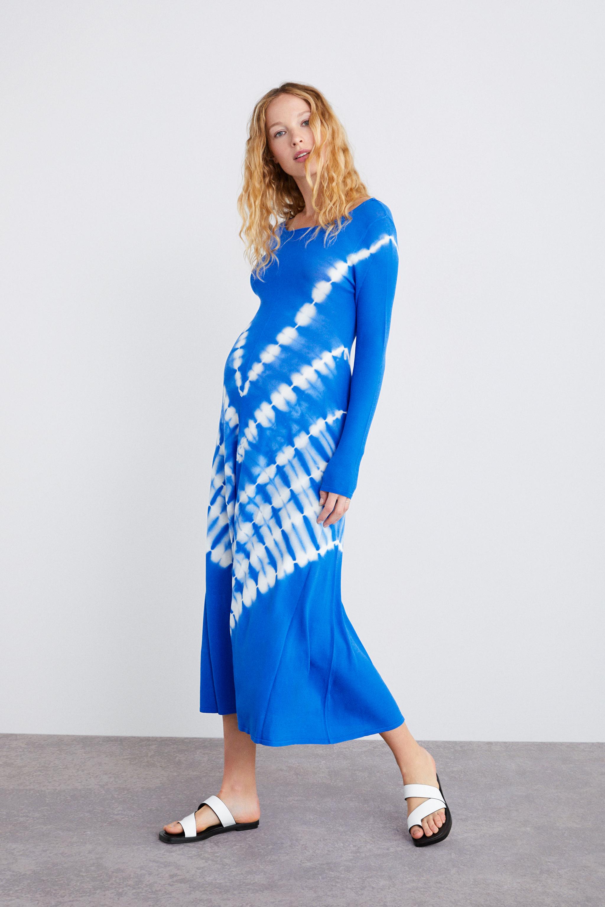 Zara KNIT TIE DYE DRESS