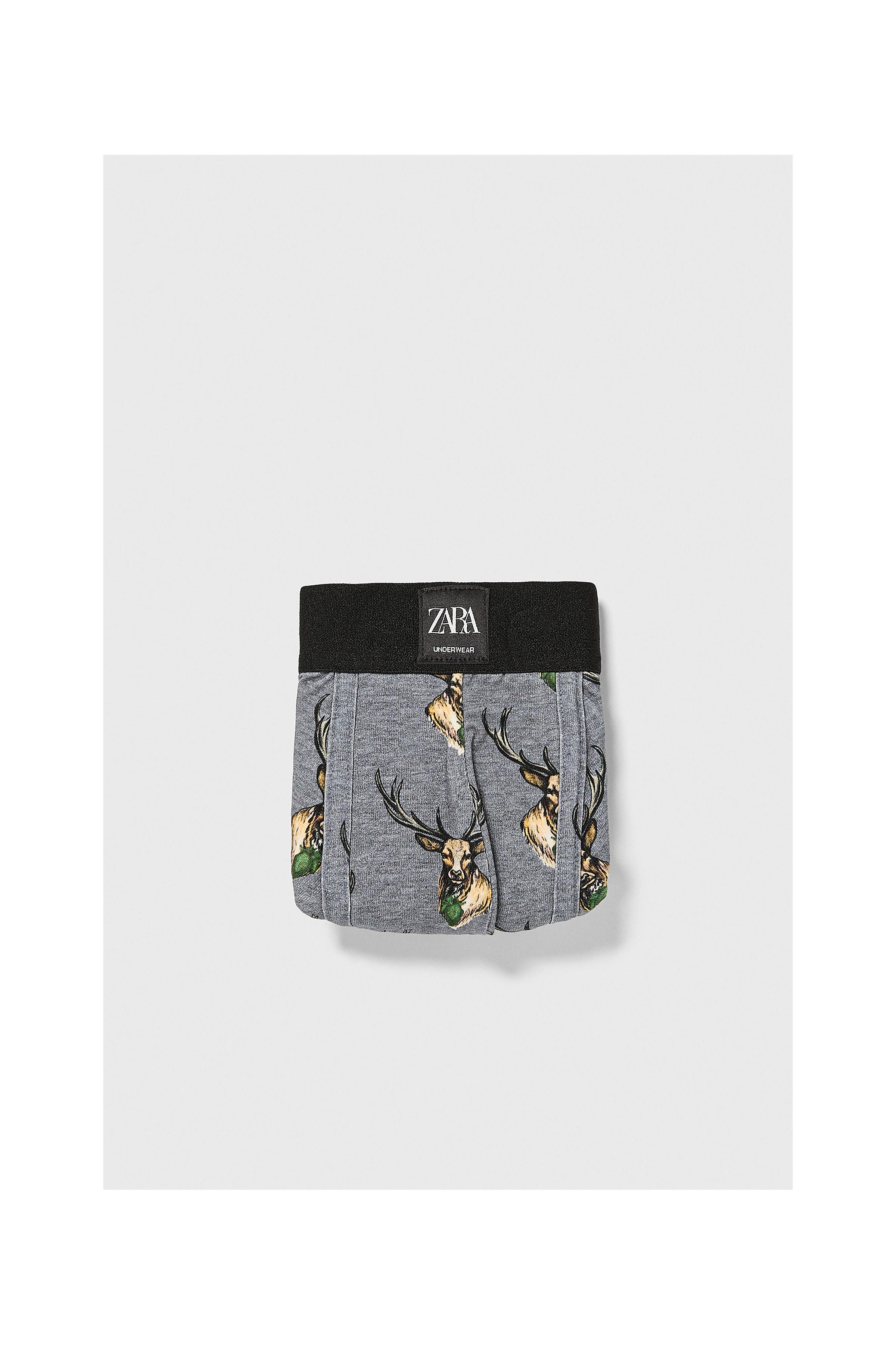 Zara DEER PRINTED BOXERS