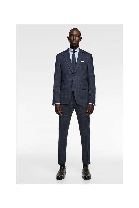 PLAID SUIT JACKET