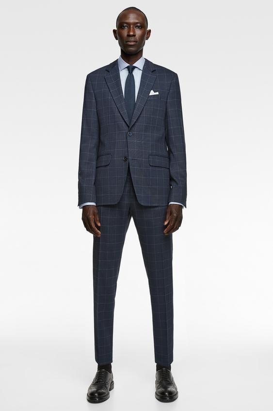 PLAID SUIT PANTS