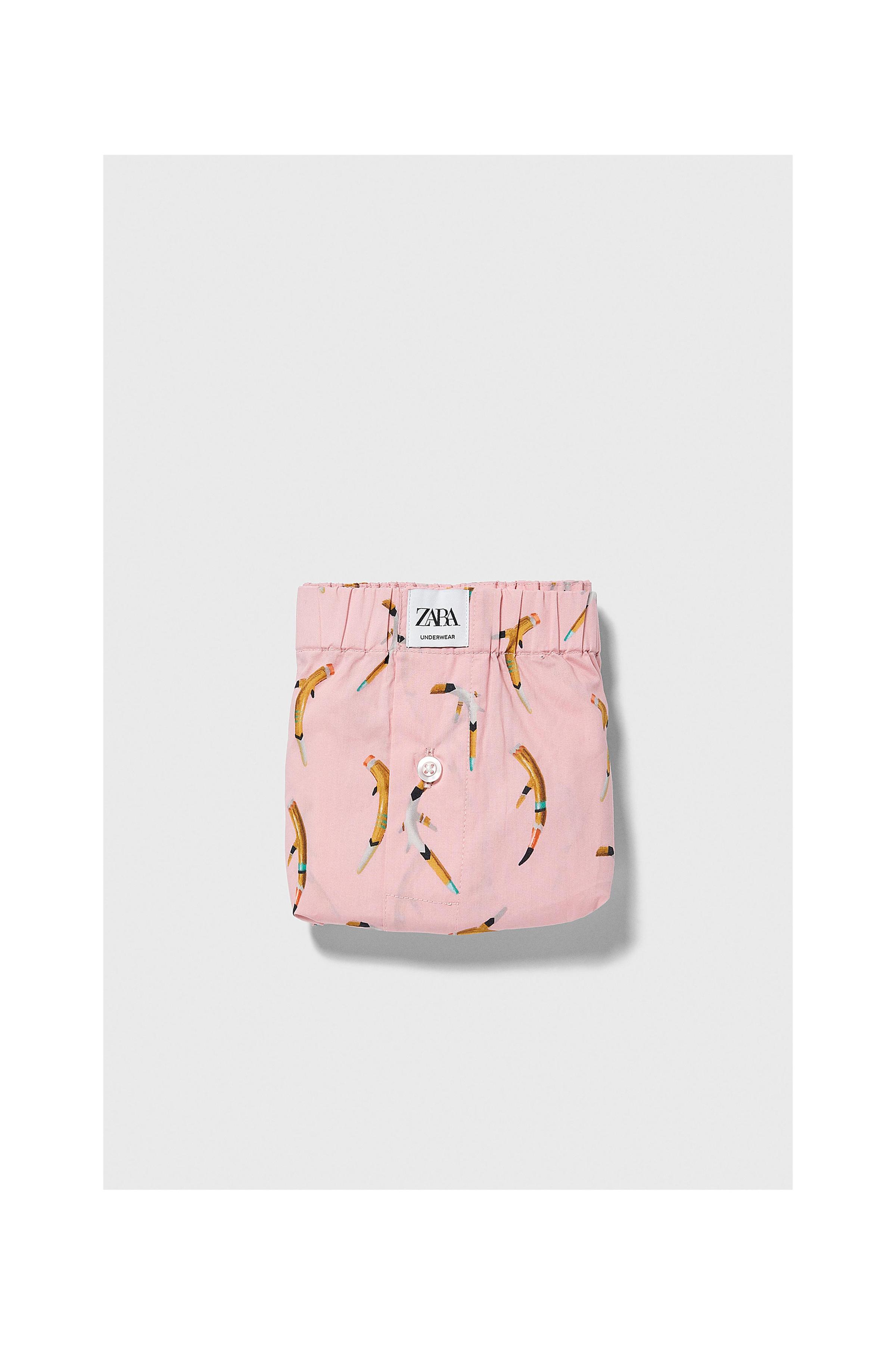 Zara PRINTED POPLIN BOXERS