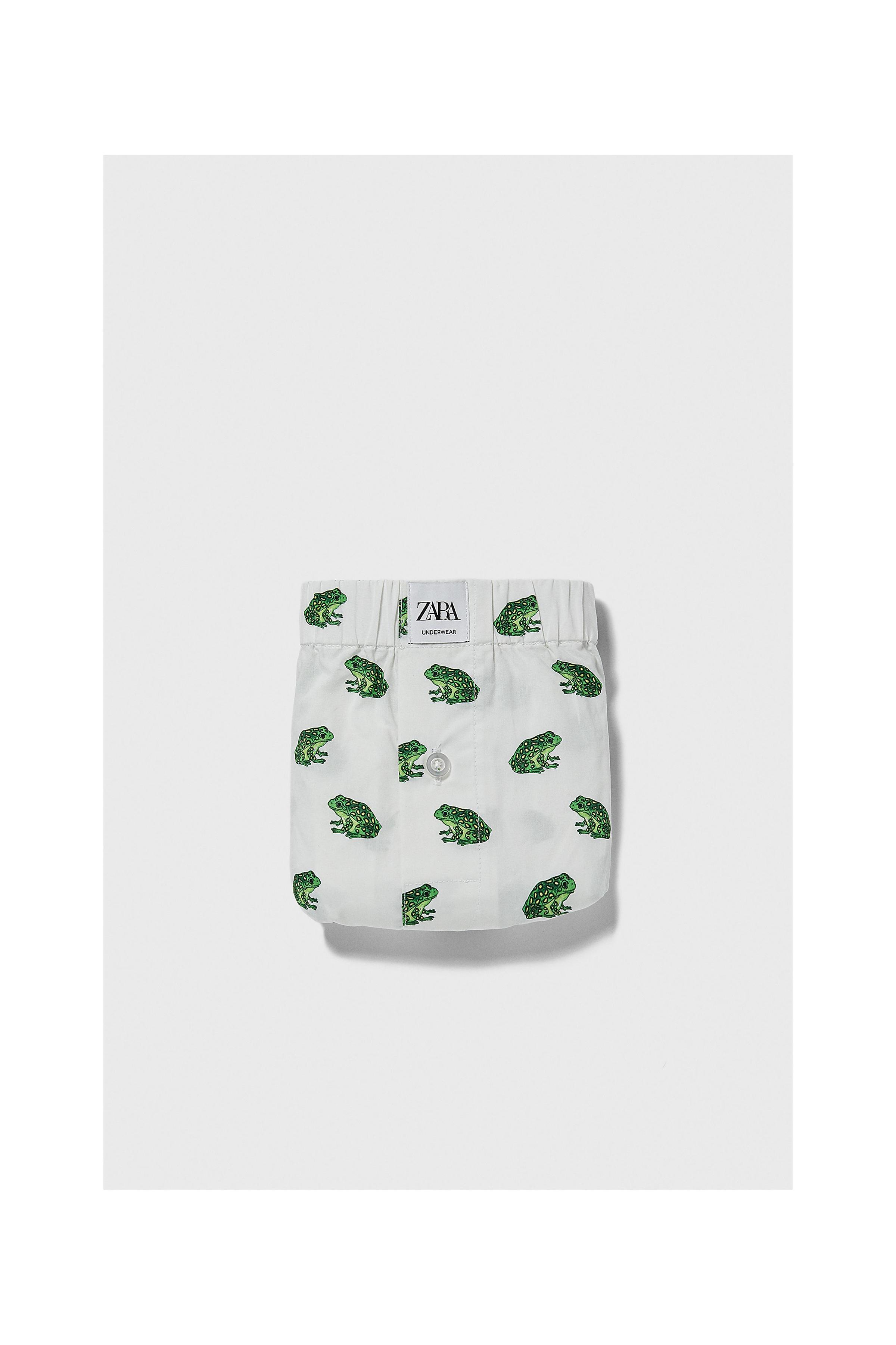 Zara FROG PRINT POPLIN BOXERS