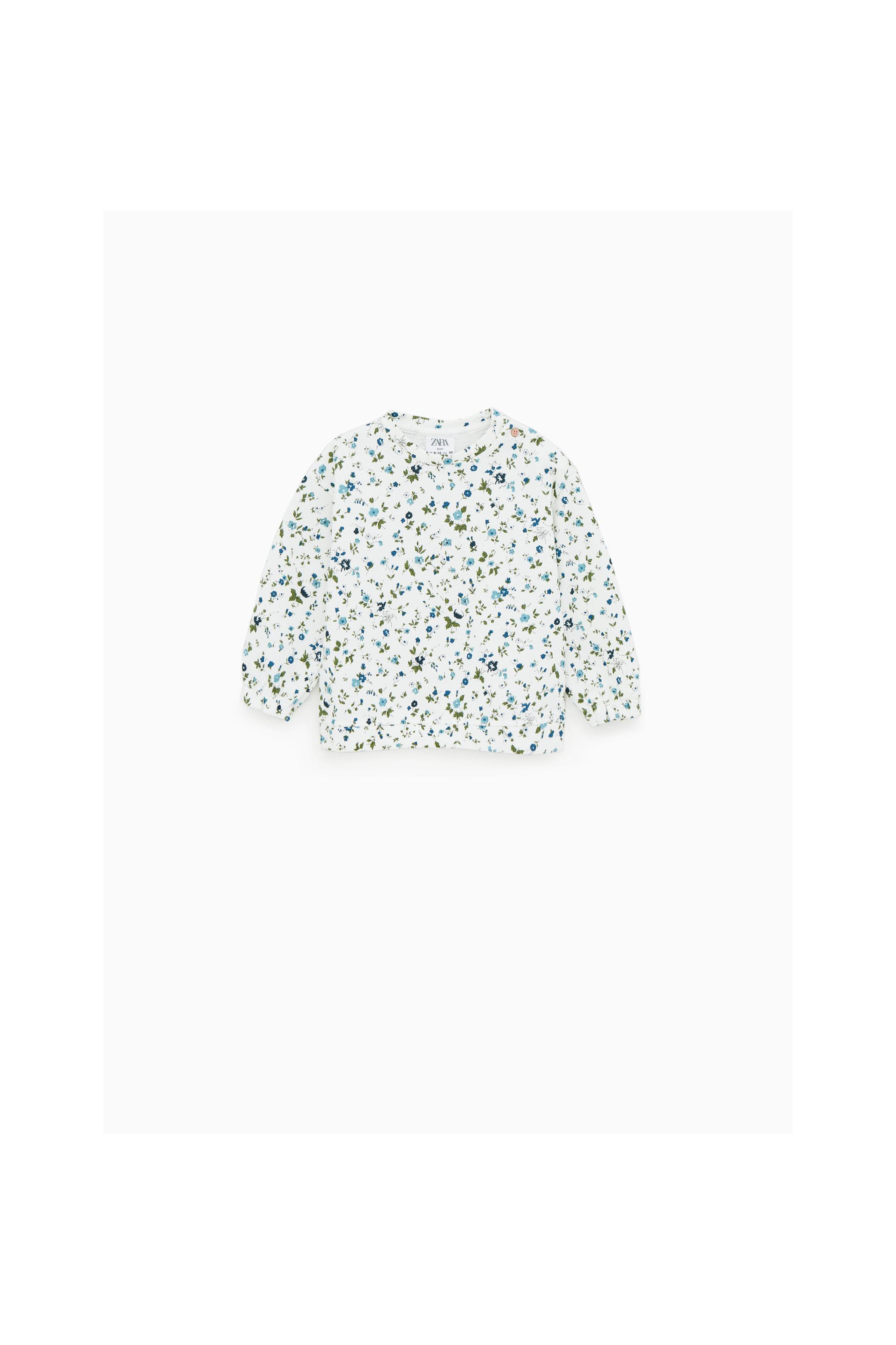 Zara FLORAL SWEATSHIRT