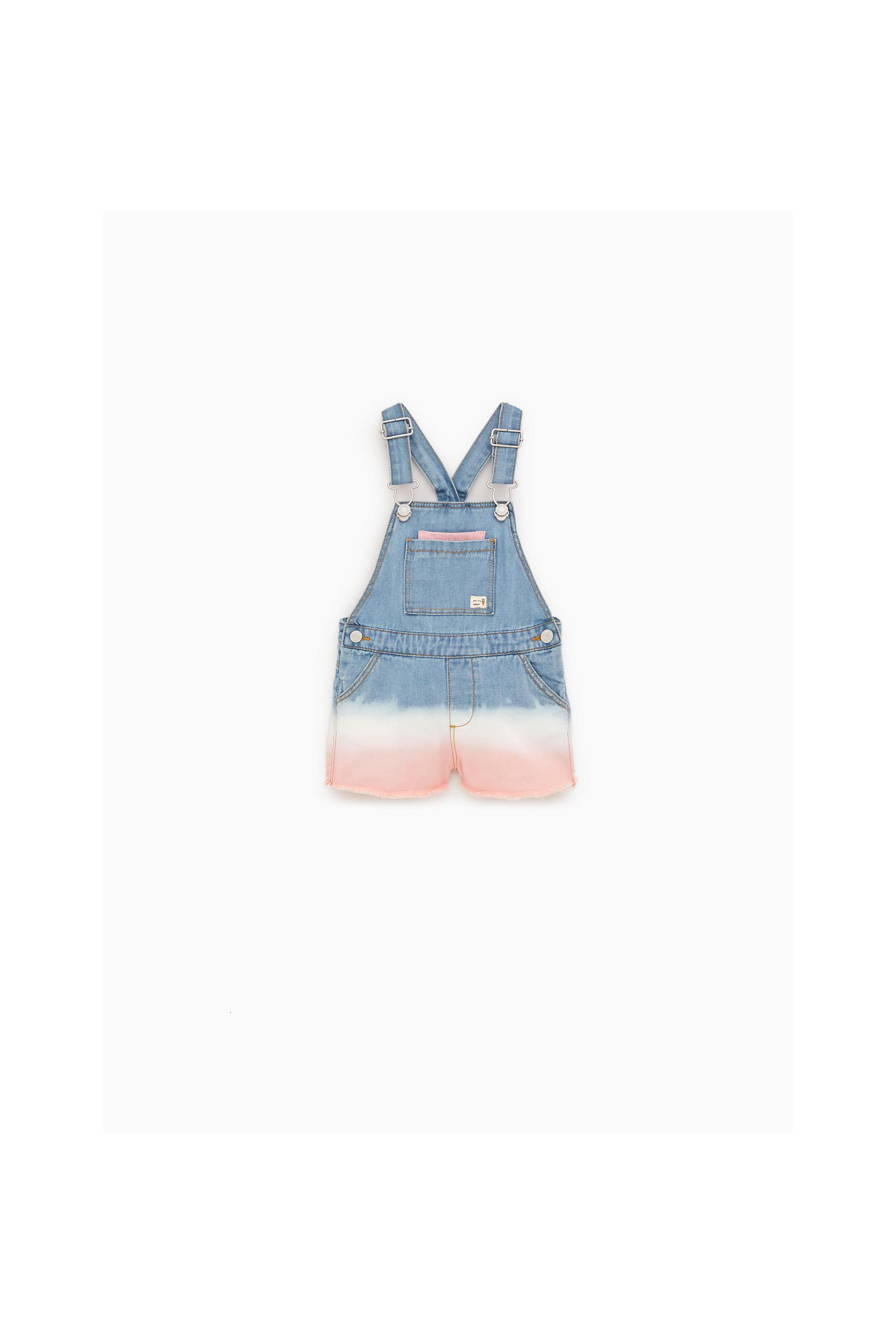 Zara FRAYED TIE DYE OVERALLS