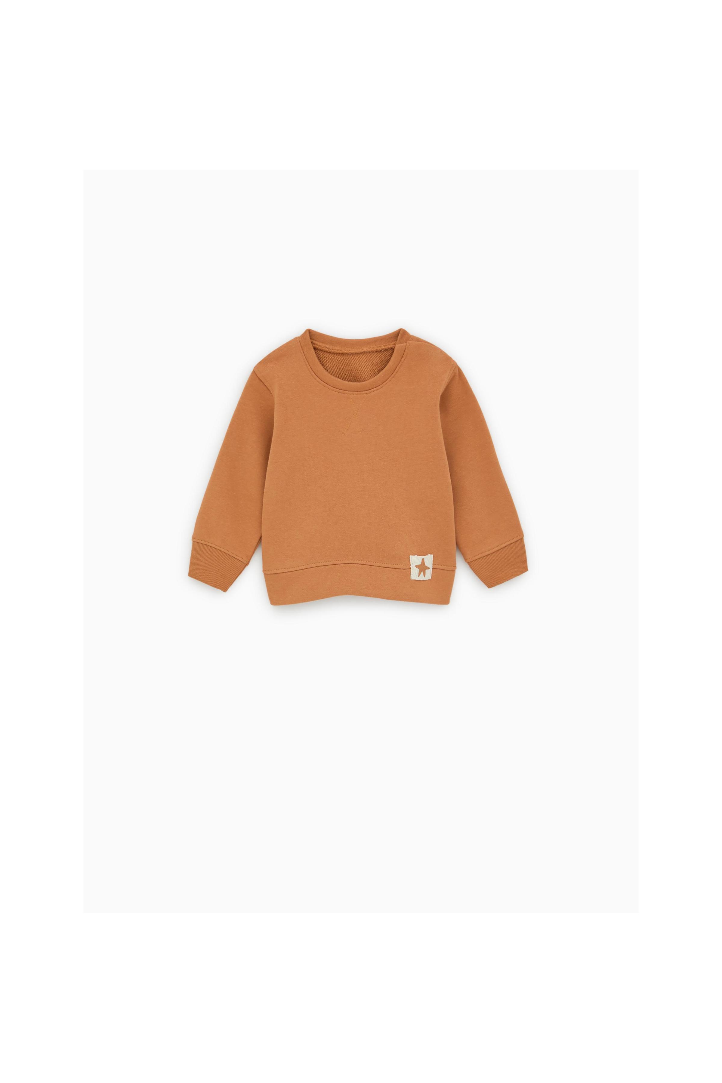 Zara PLAIN SWEATSHIRT WITH LABEL