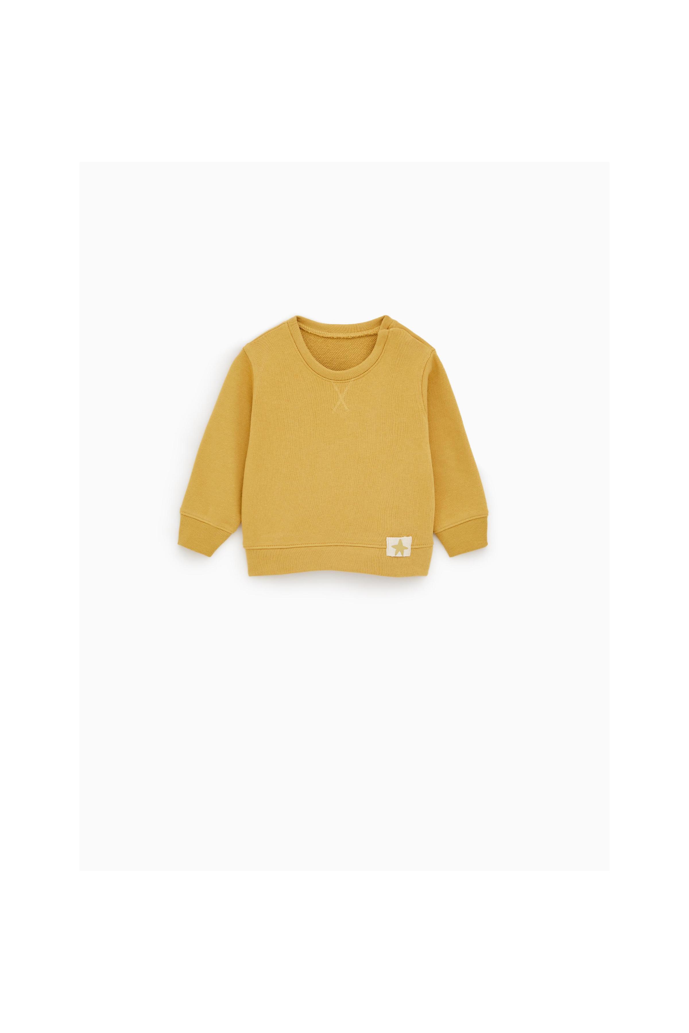 Zara PLAIN SWEATSHIRT WITH LABEL