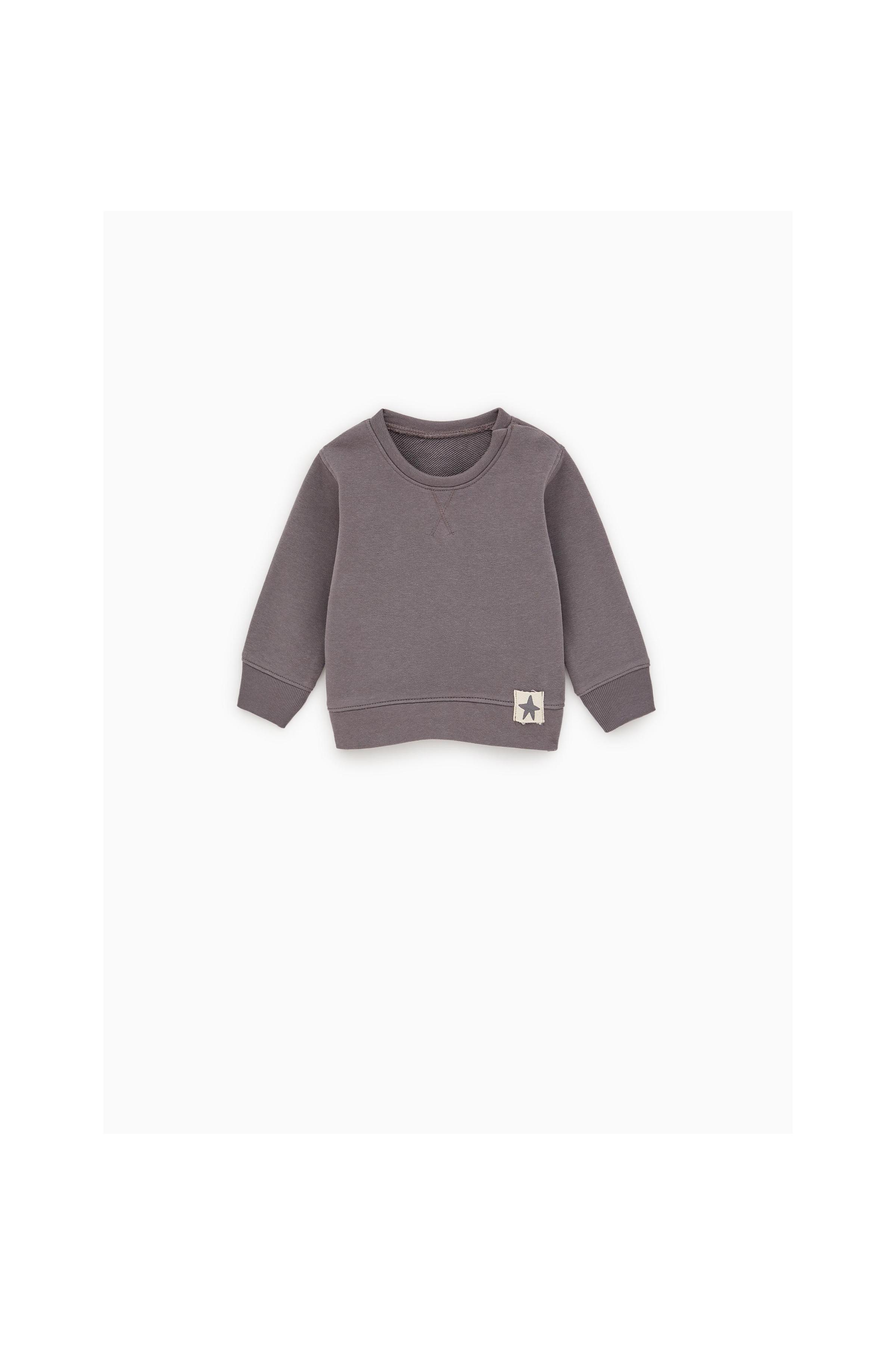 Zara PLAIN SWEATSHIRT WITH LABEL