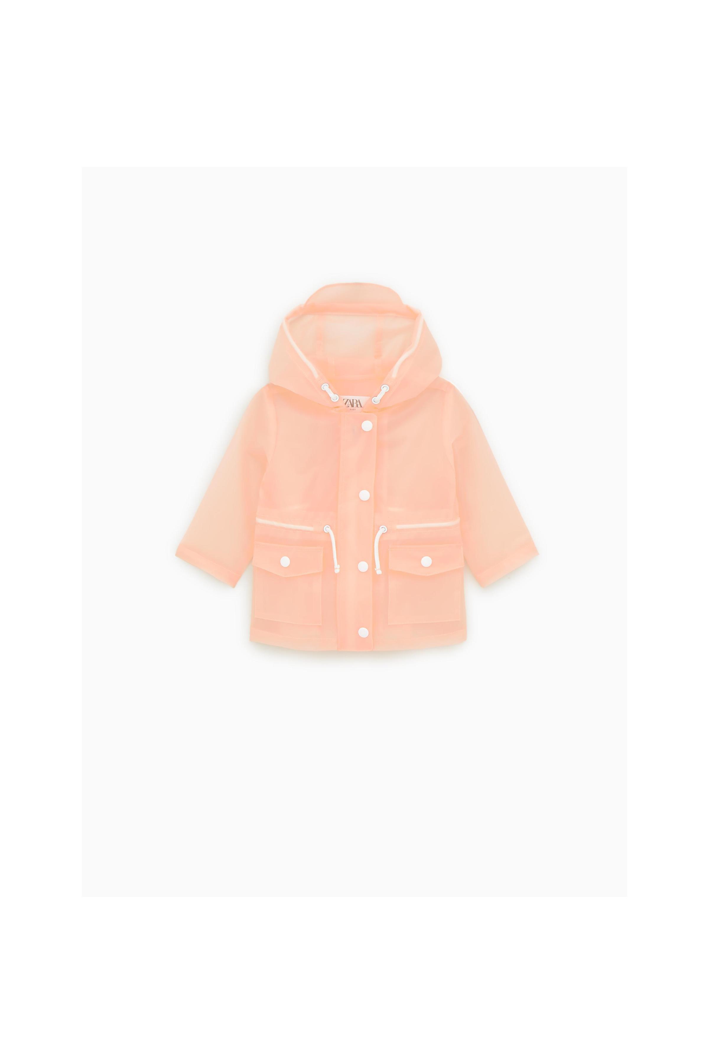 Zara TRANSPARENT RUBBERIZED RAINCOAT