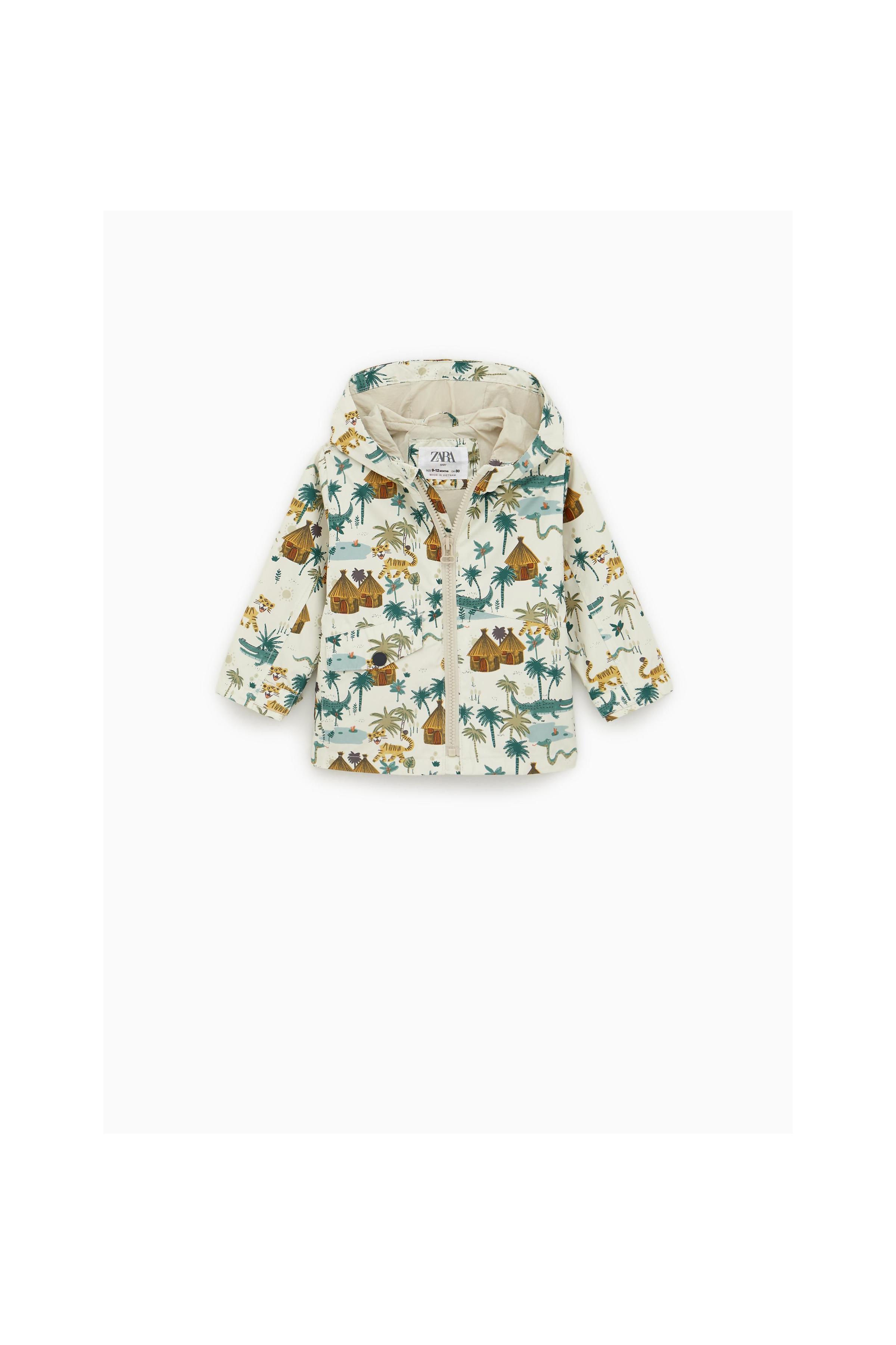 Zara NYLON RAINCOAT WITH ANIMALS