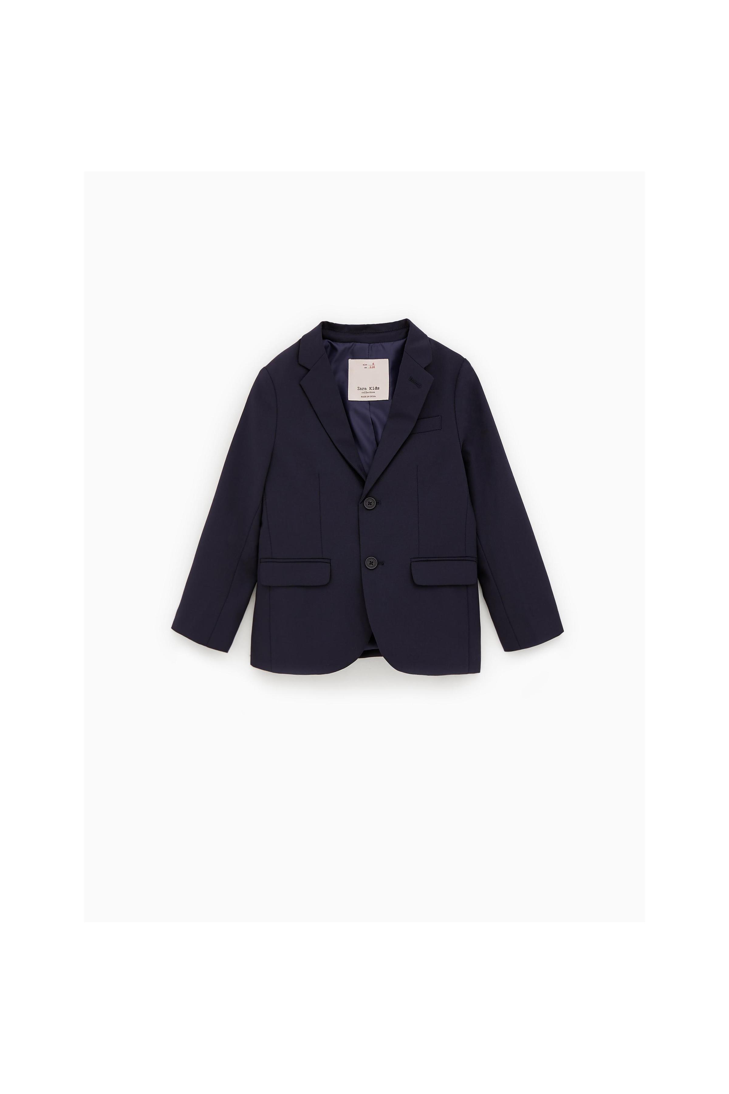 Zara BASIC NAVY BLUE SUIT JACKET