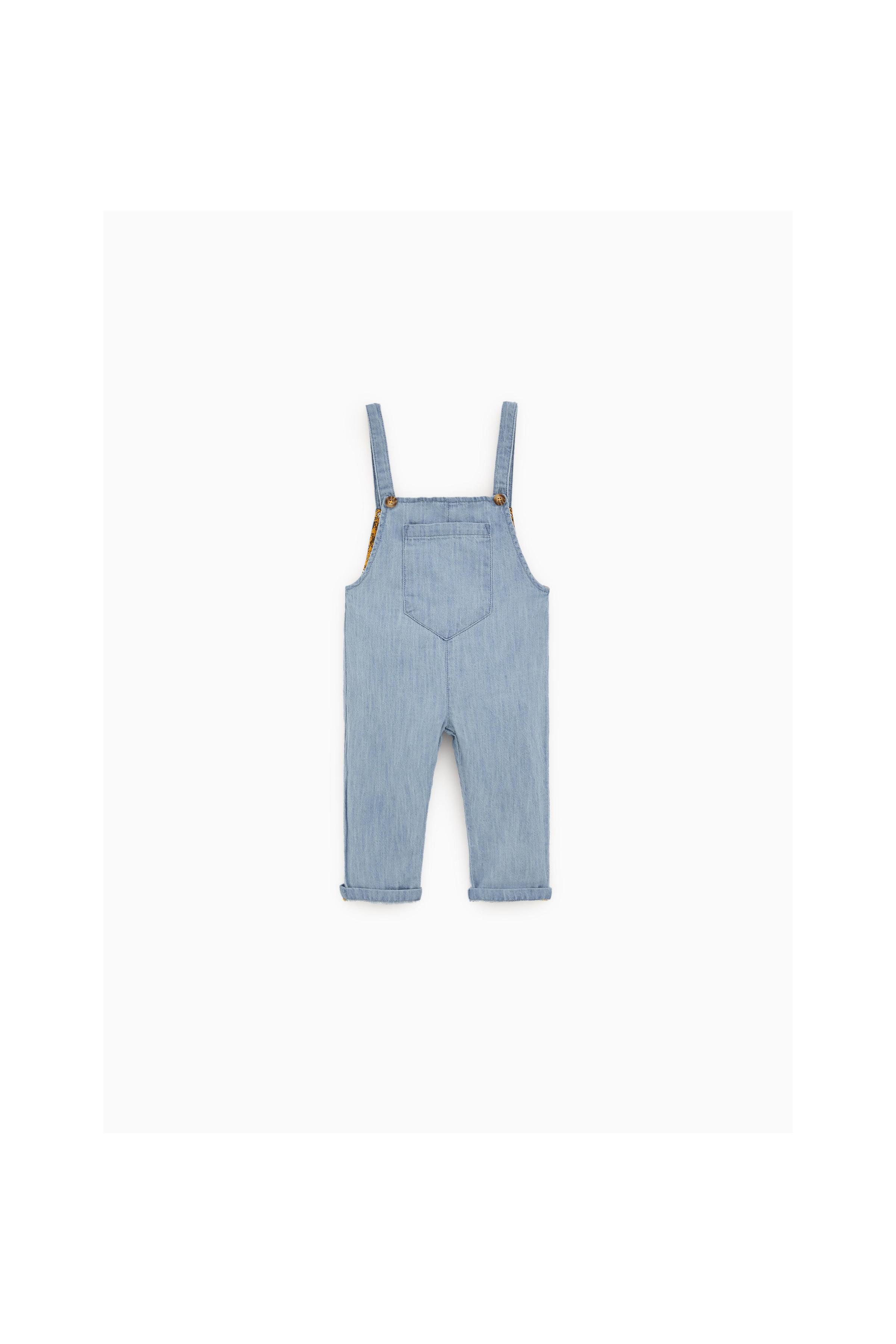 Zara FLOWY DENIM OVERALLS