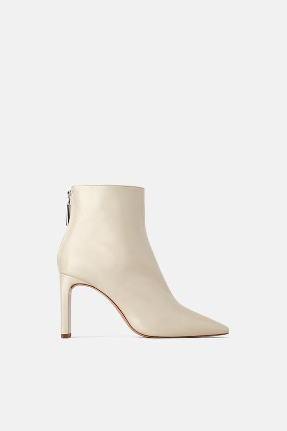 blok topuklu deri bilekte bot