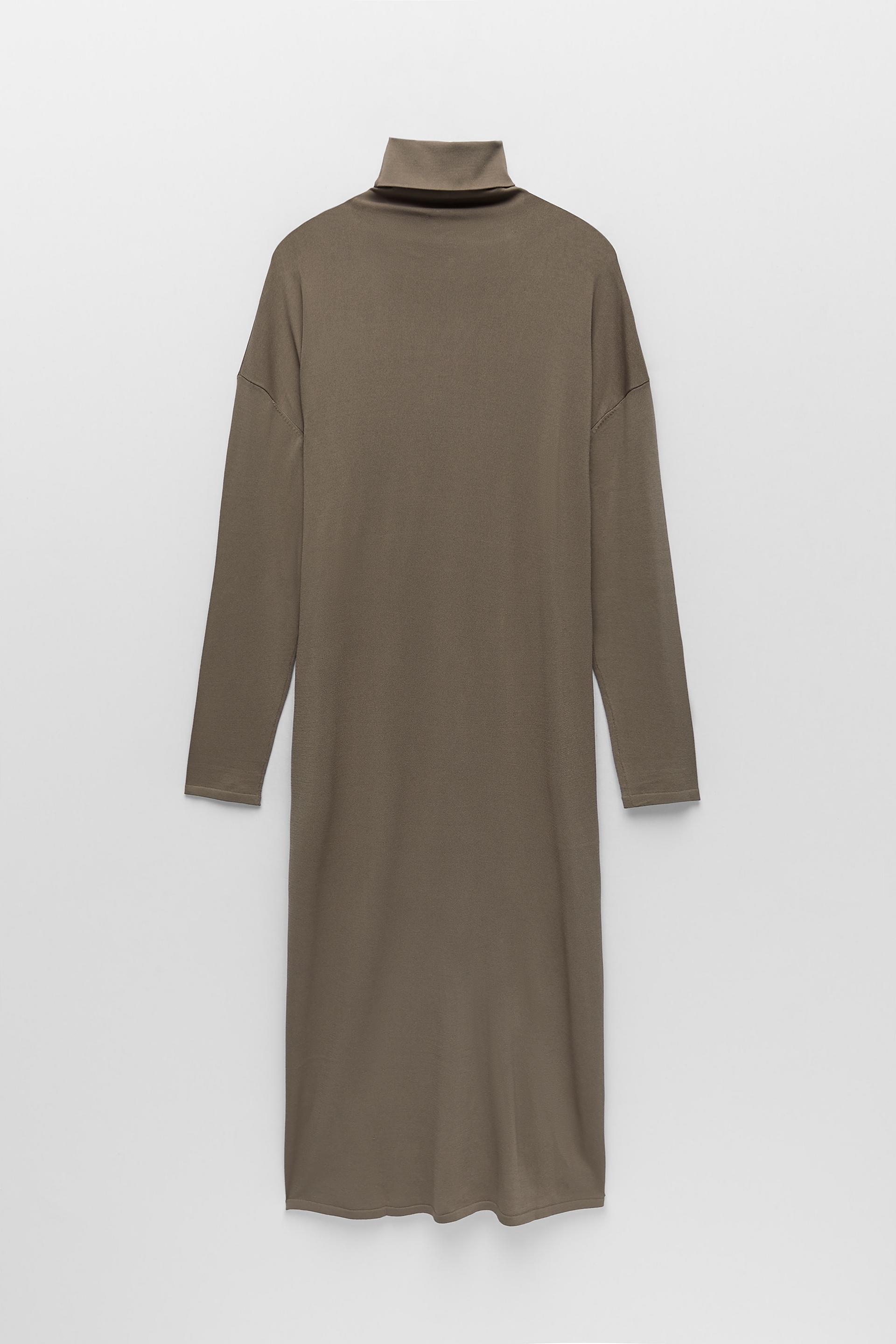 Zara LONG KNIT DRESS 75212664832
