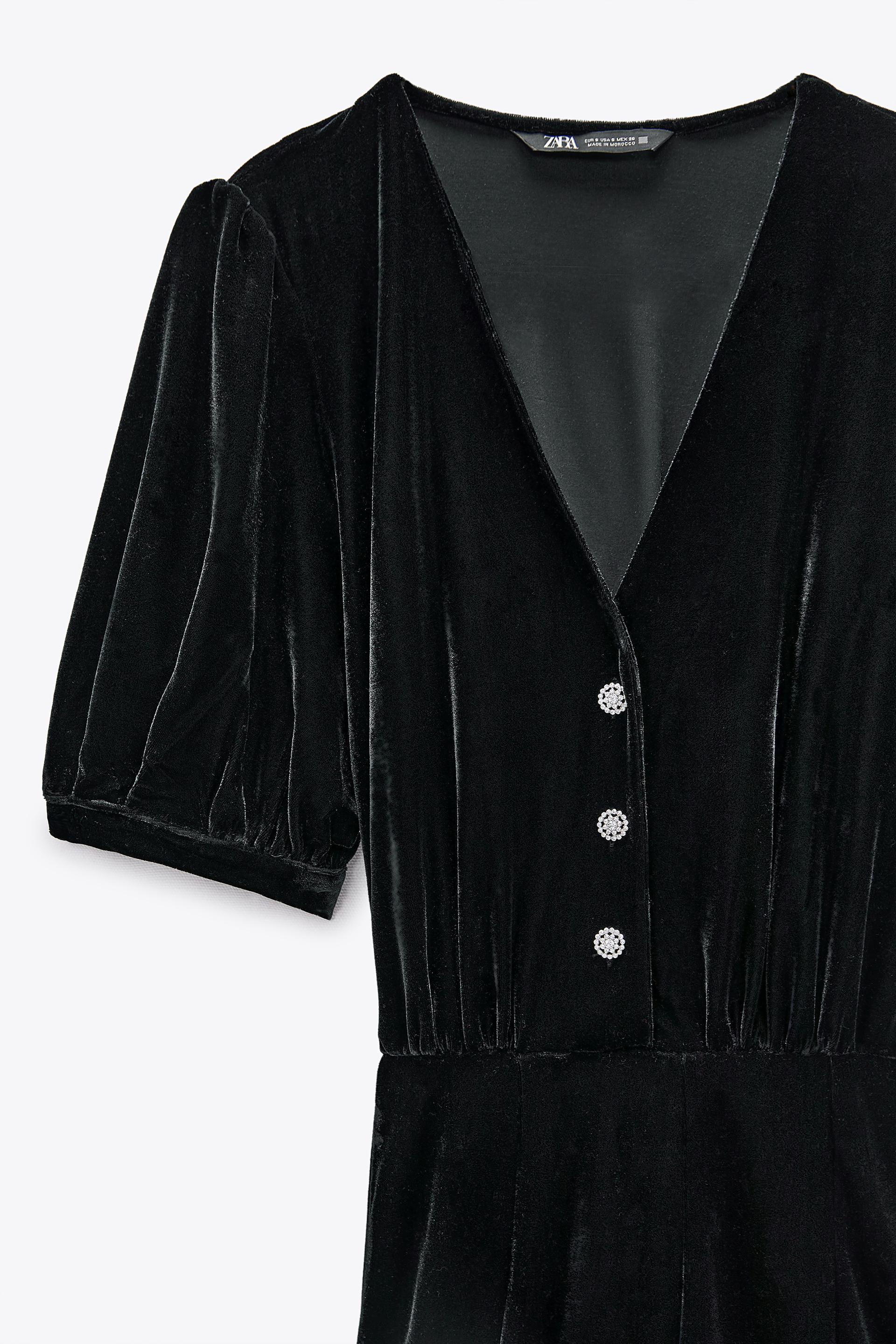 Modalite.net - Zara VELVET MINI DRESS - 75677436-800- 0387 193 zara