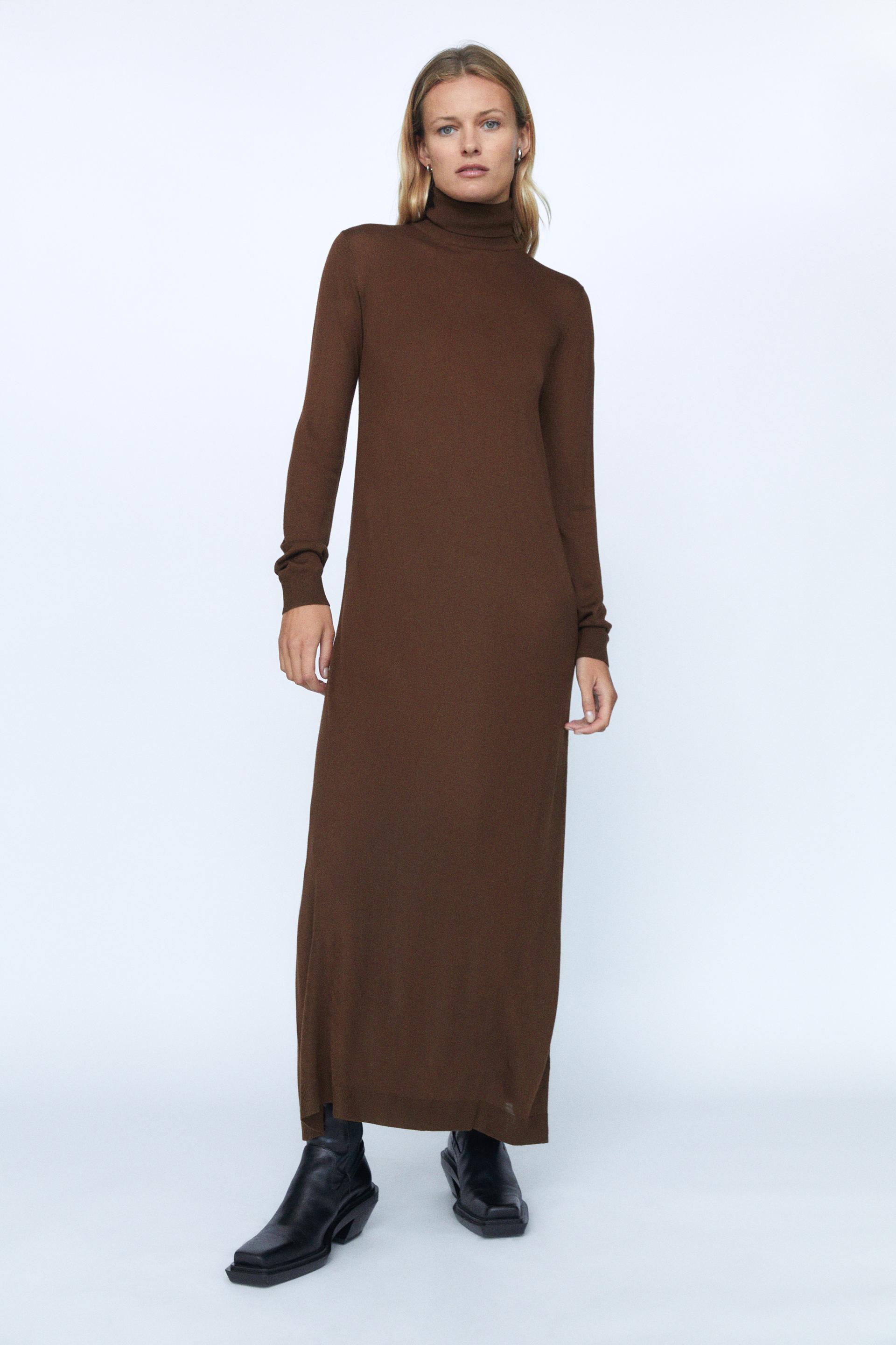 Zara LONG KNIT DRESS 73720150700
