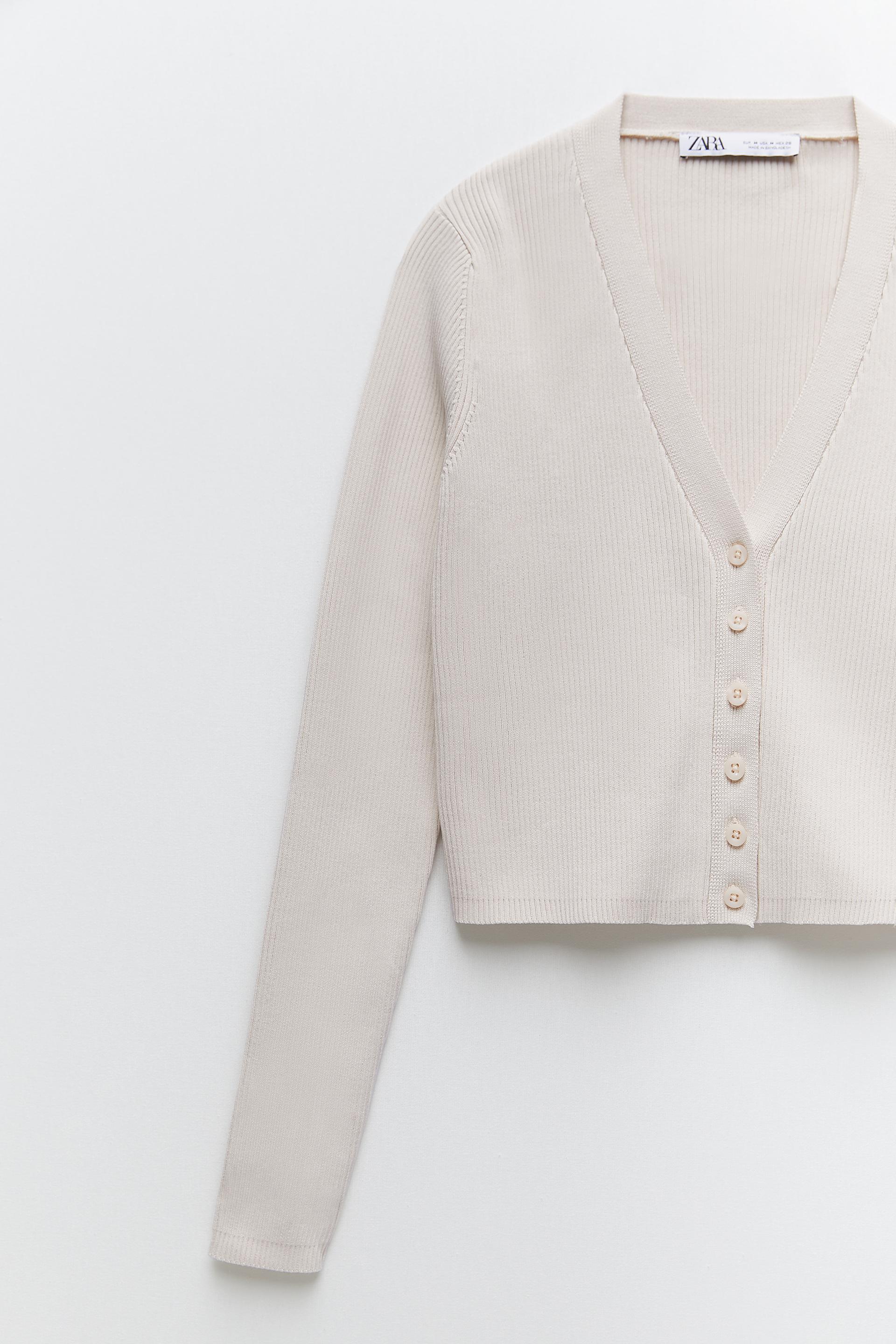 Zara CROPPED KNIT CARDIGAN 73719706721