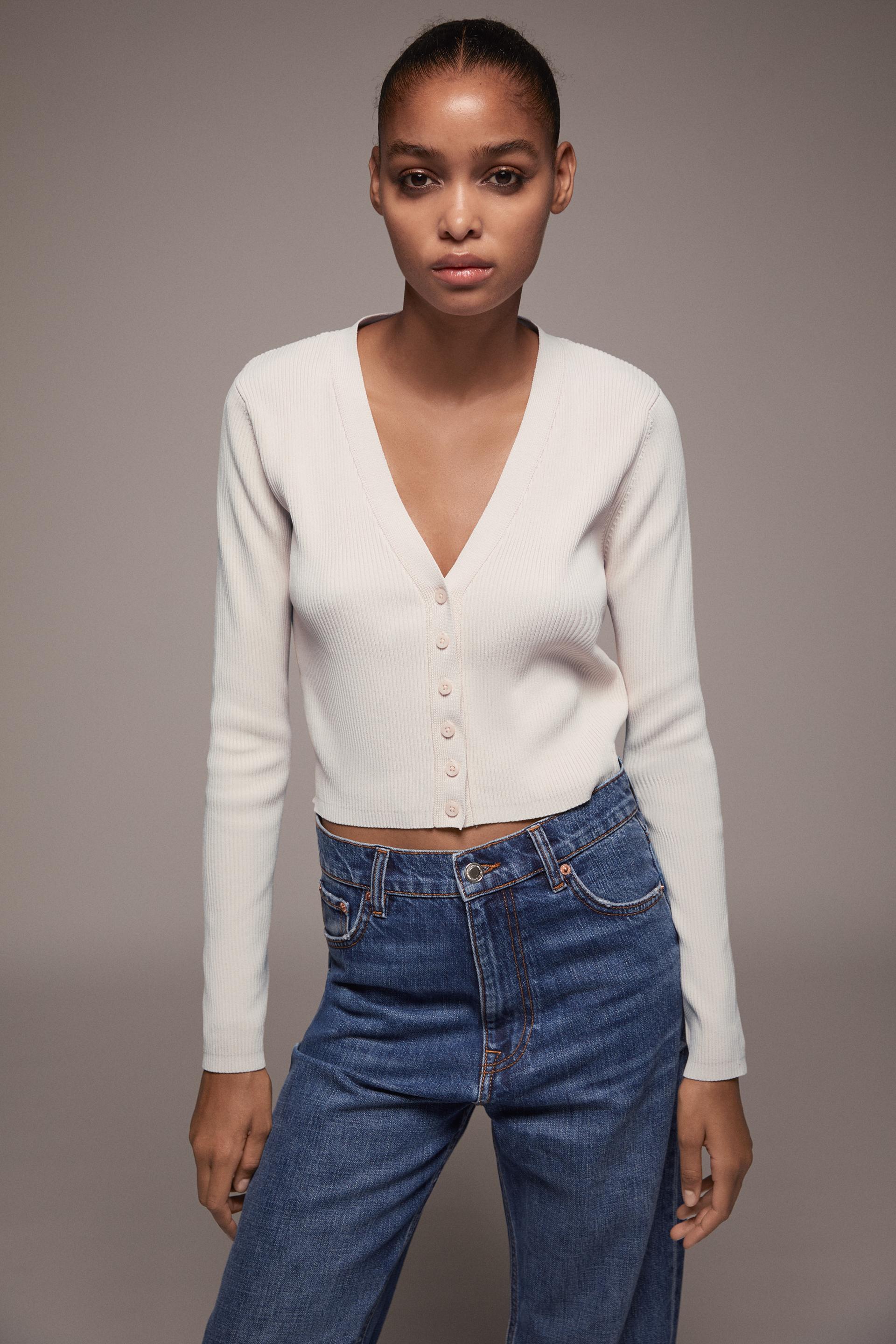 Zara CROPPED KNIT CARDIGAN 73719706721