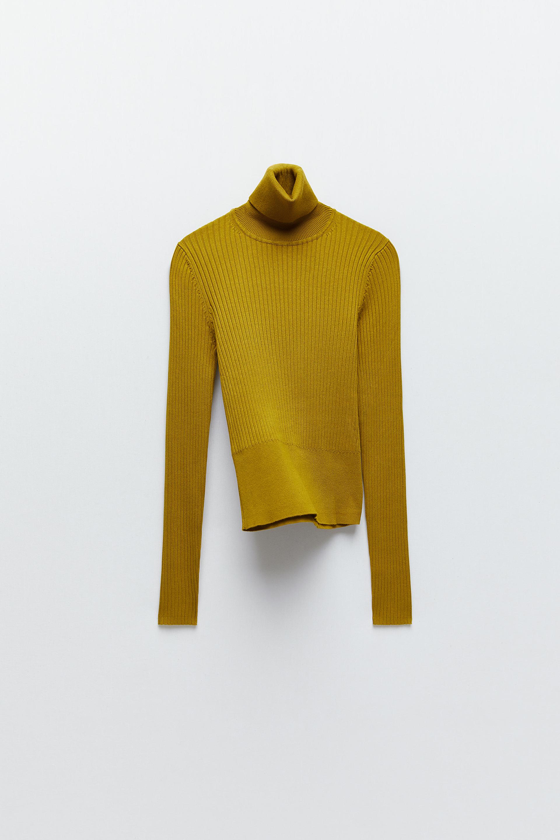 Zara RIBBED KNIT SWEATER 88211131911