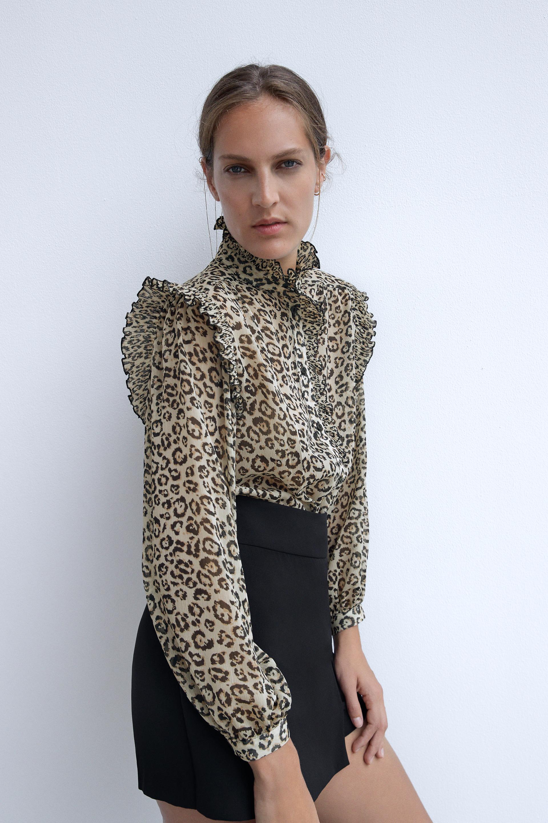 Zara ANIMAL PRINT SHIRT - 60788889-330-