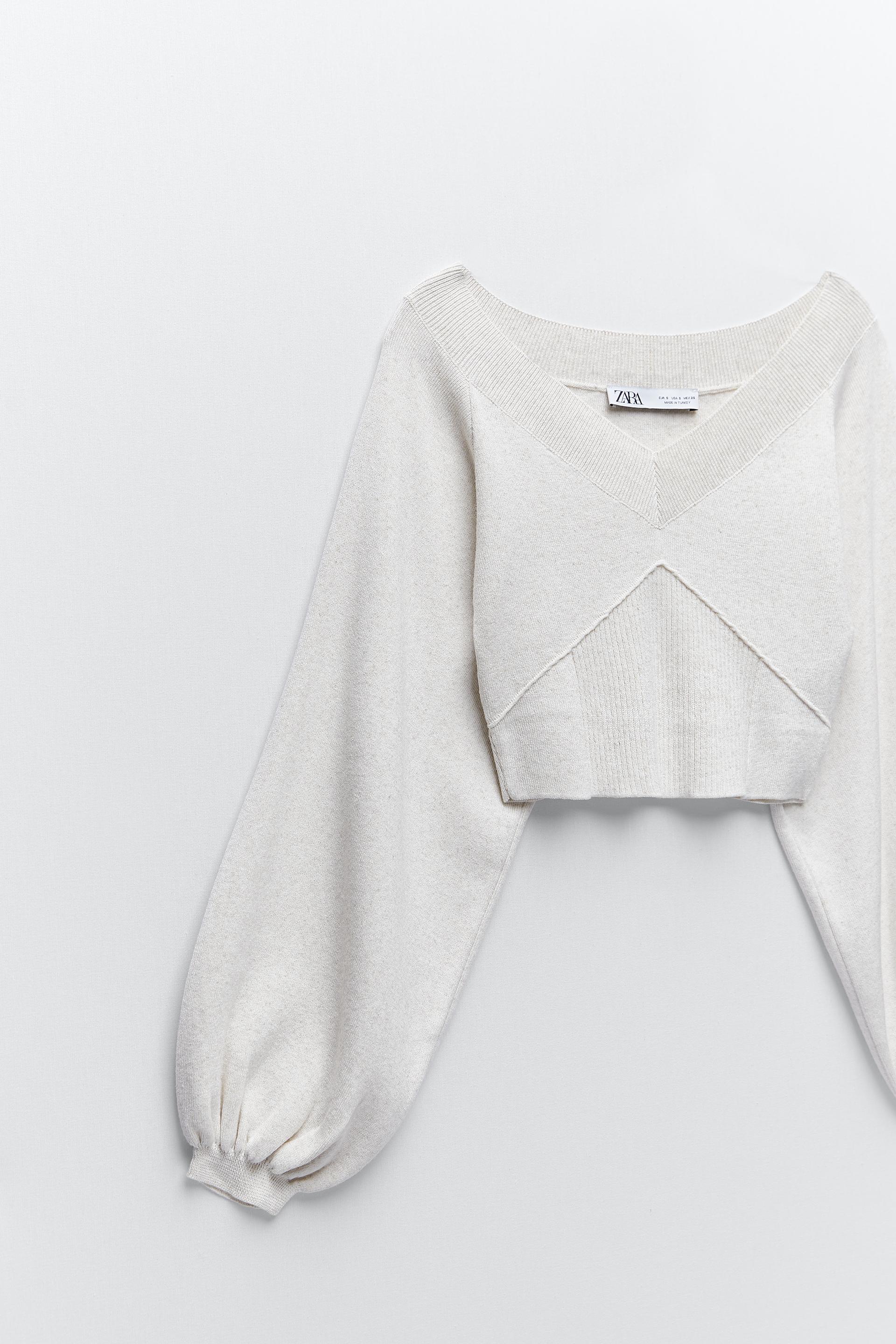 Zara KNIT CROP TOP 64016966082