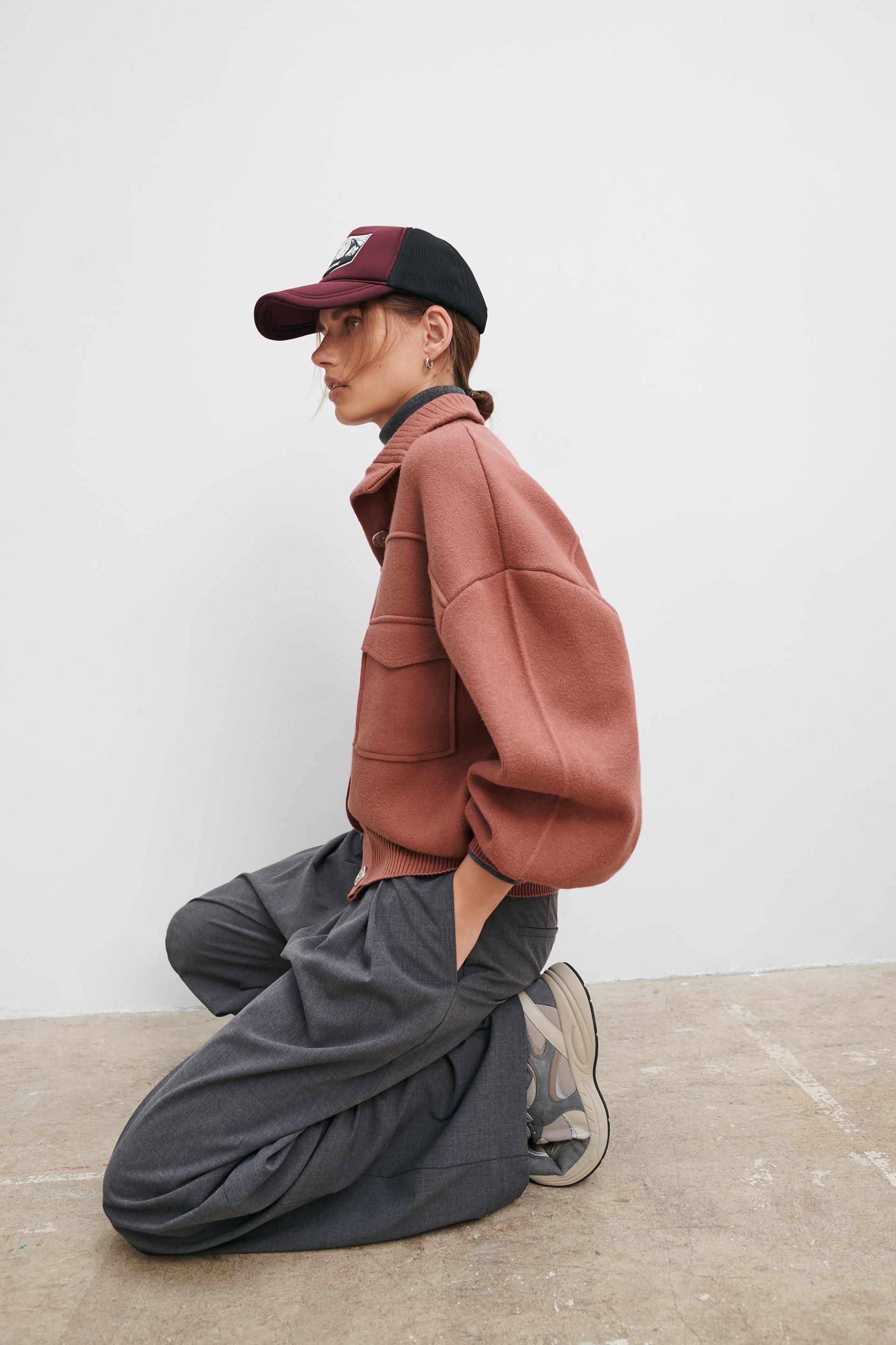 Zara KNIT BOMBER JACKET 69113480664