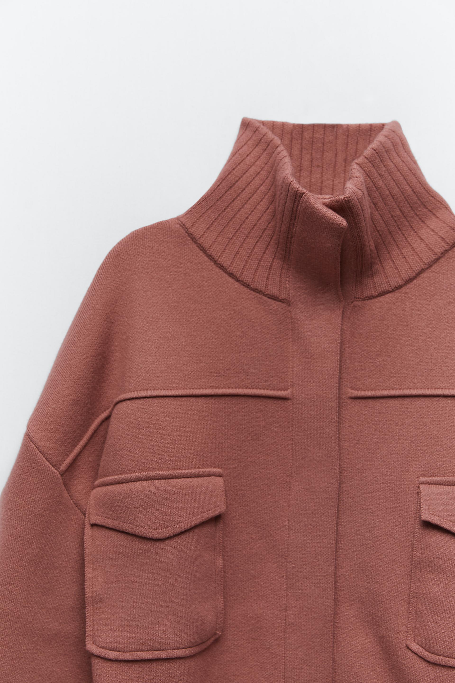 Zara KNIT BOMBER JACKET 69113480664