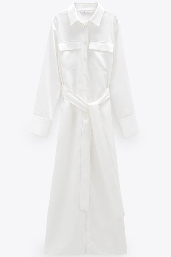 GAUN KEMEJA DENGAN SABUK ZARA Indonesia GAUN KEMEJA DENGAN SABUK ZARA Indonesia