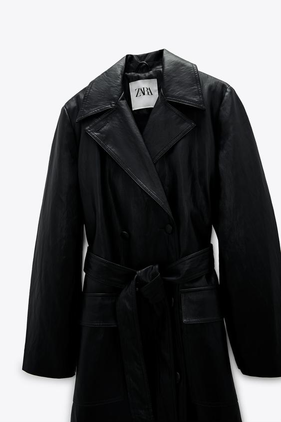 Faux Leather Trench Coat Zara LIMITED EDITION FAUX LEATHER TRENCH COAT | ZARA United Kingdom