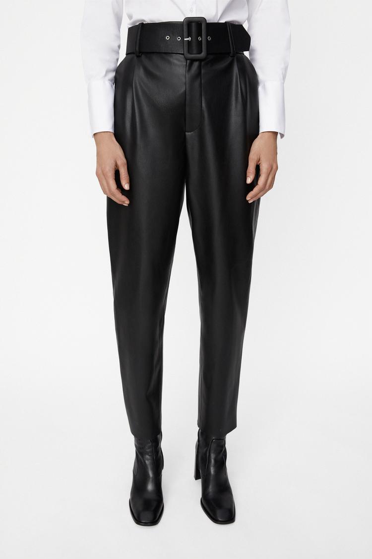 Брюки эко кожа Zara