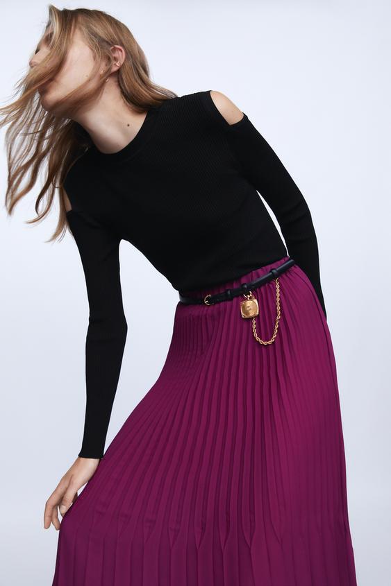 JUPE MILONGUE PLISSÉE ZARA France