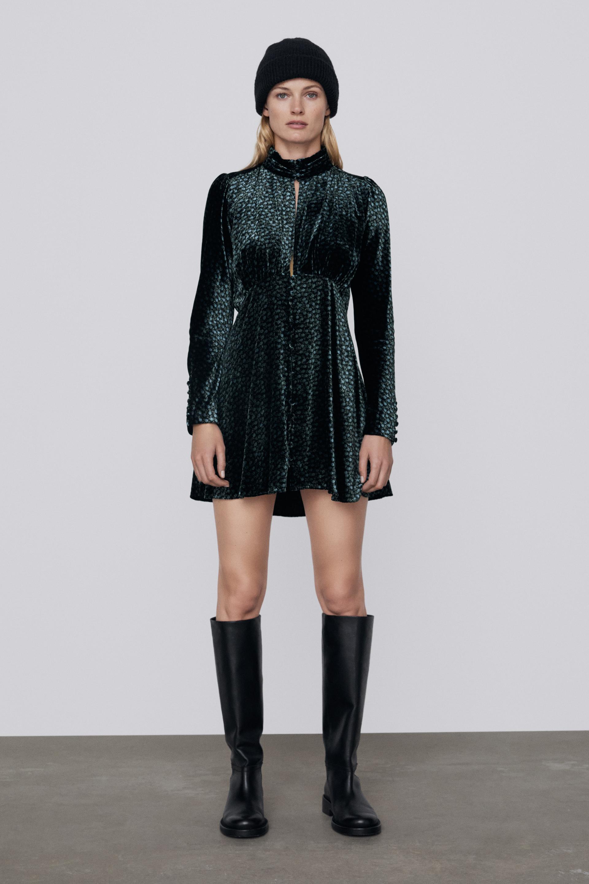 Buy >robe noir velour zara - OFF 78% Big sale