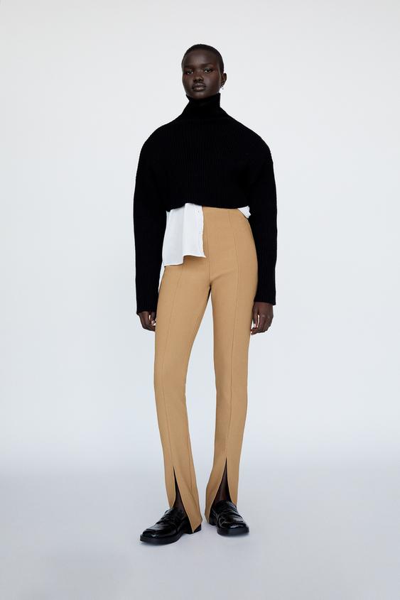 Split hem leggings zara Clearance