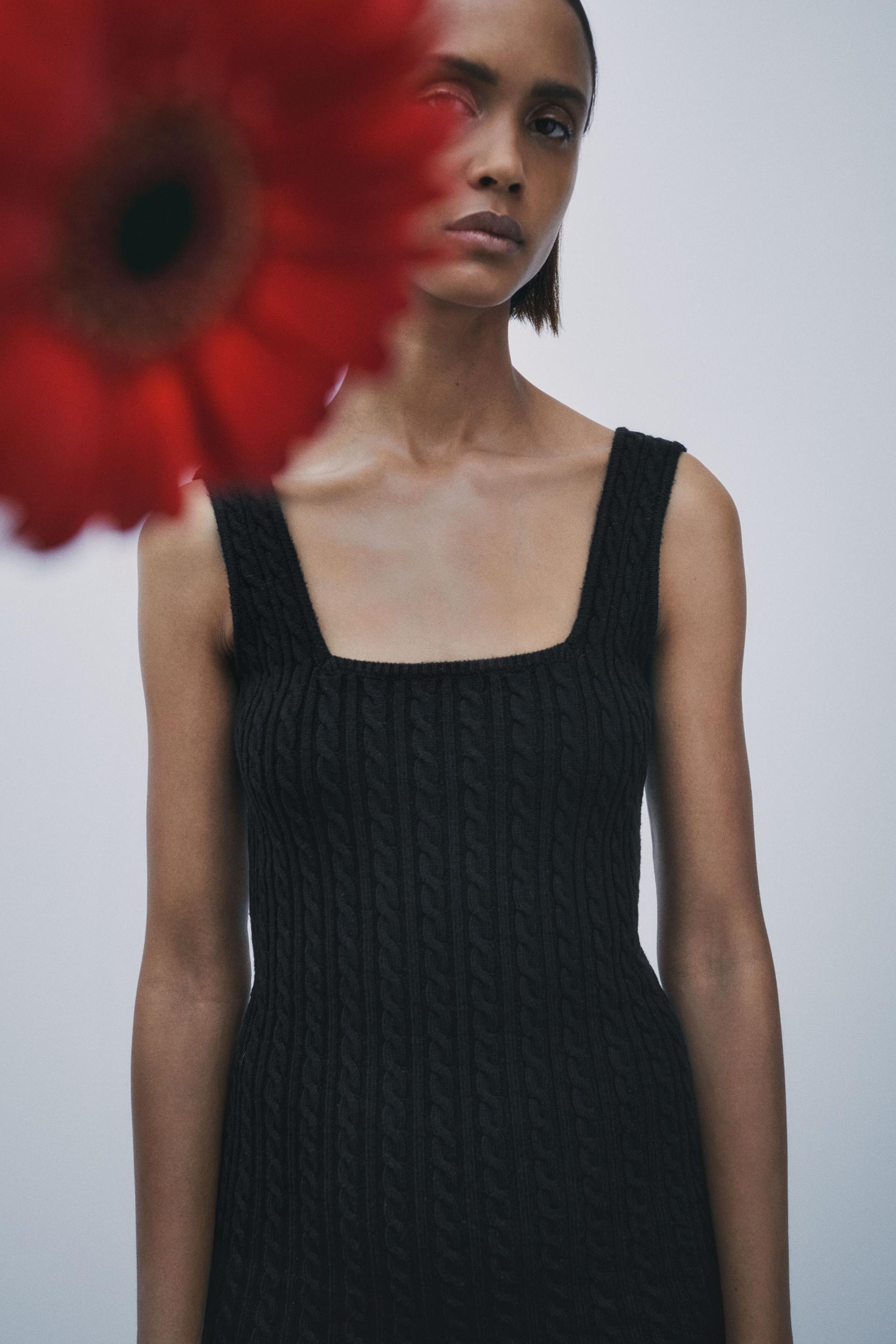 Zara CABLEKNIT DRESS 75677249800