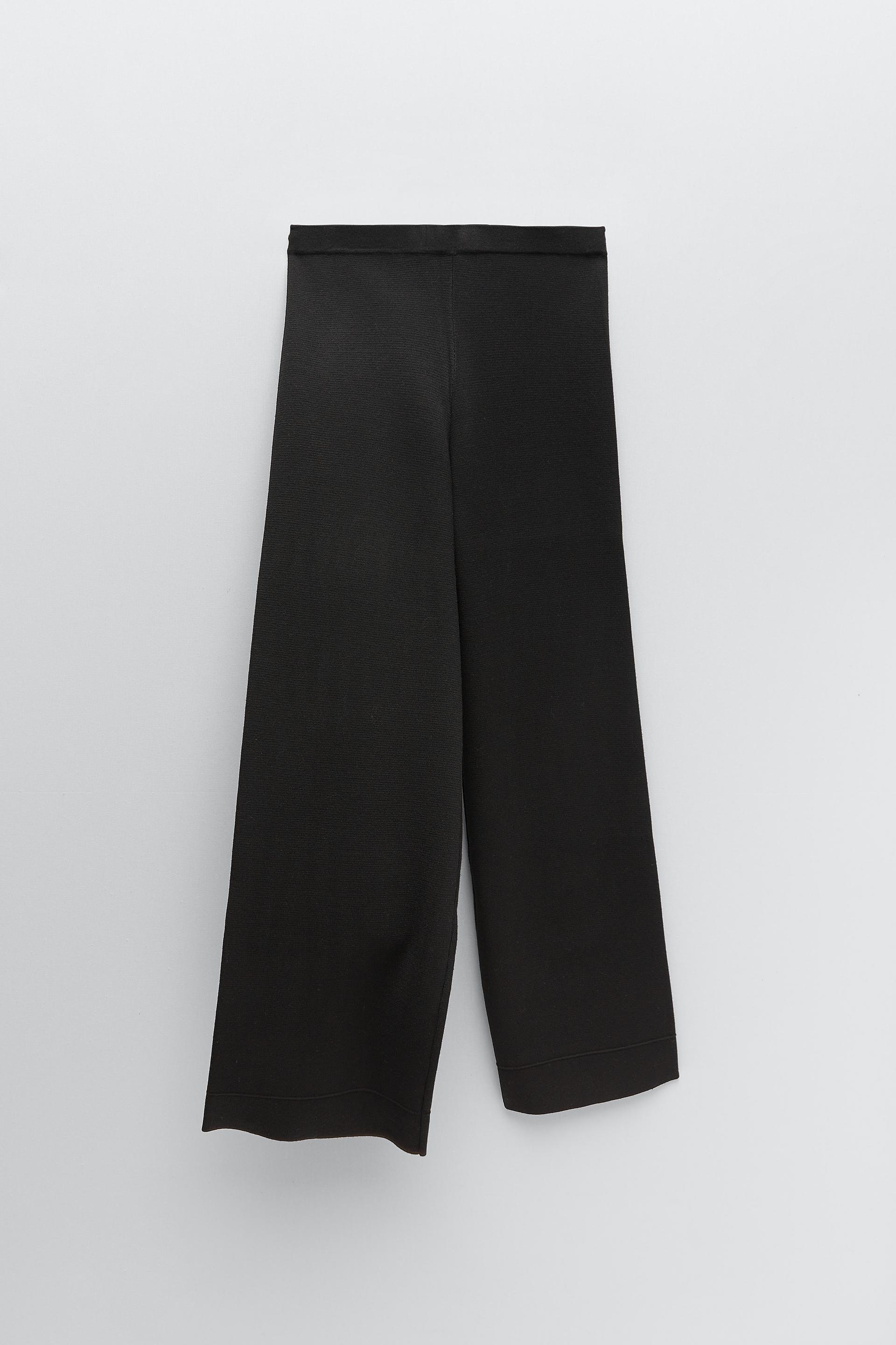 Zara STRAIGHT LEG KNIT PANTS 68736953800