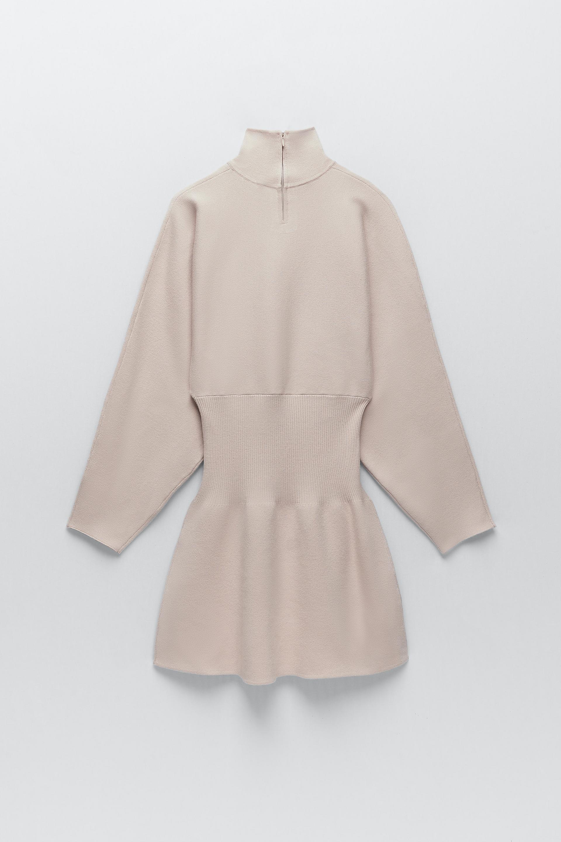 Zara KNIT MINI DRESS 74502232450