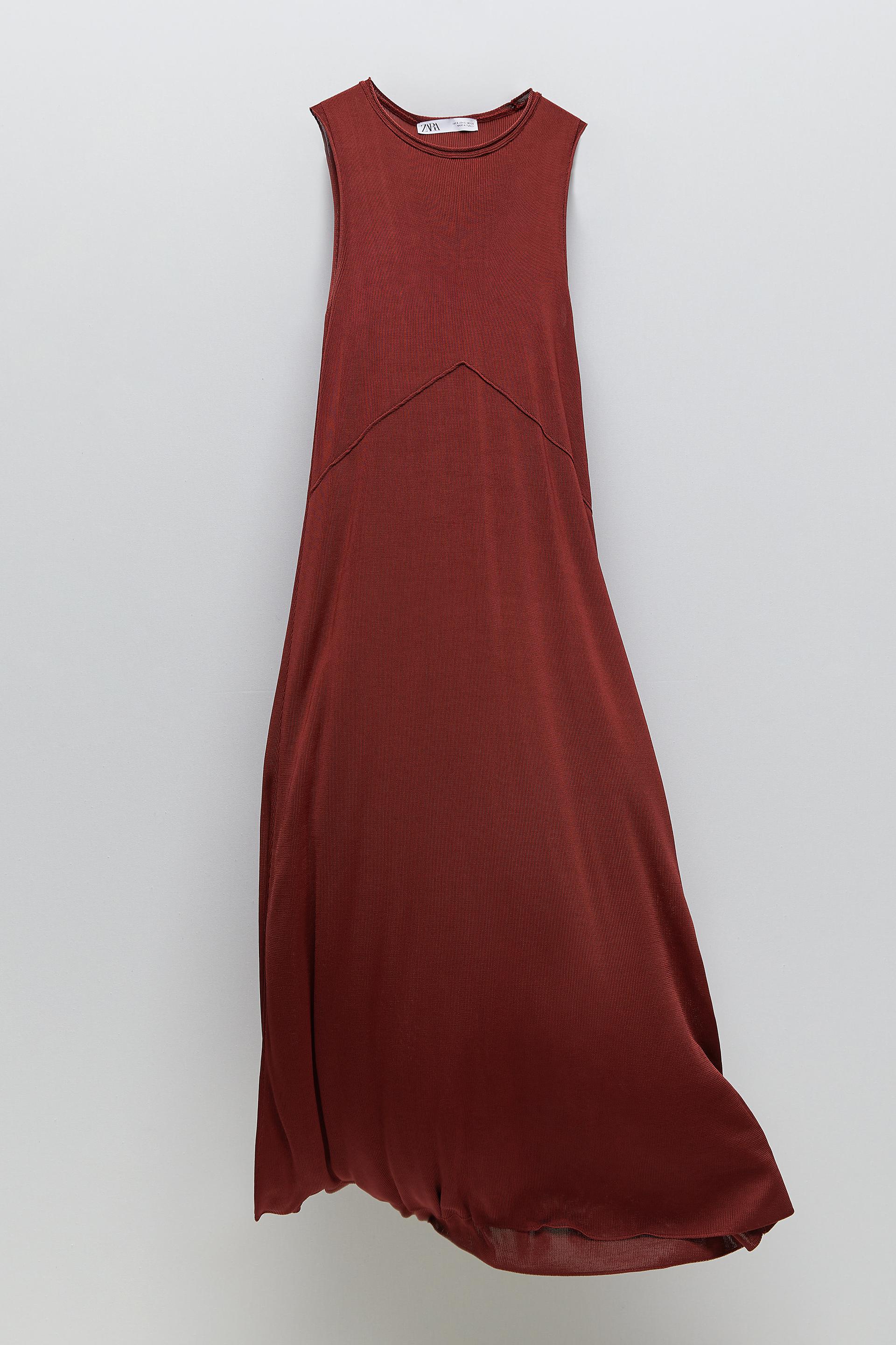 Zara LONG KNIT DRESS 57548456681