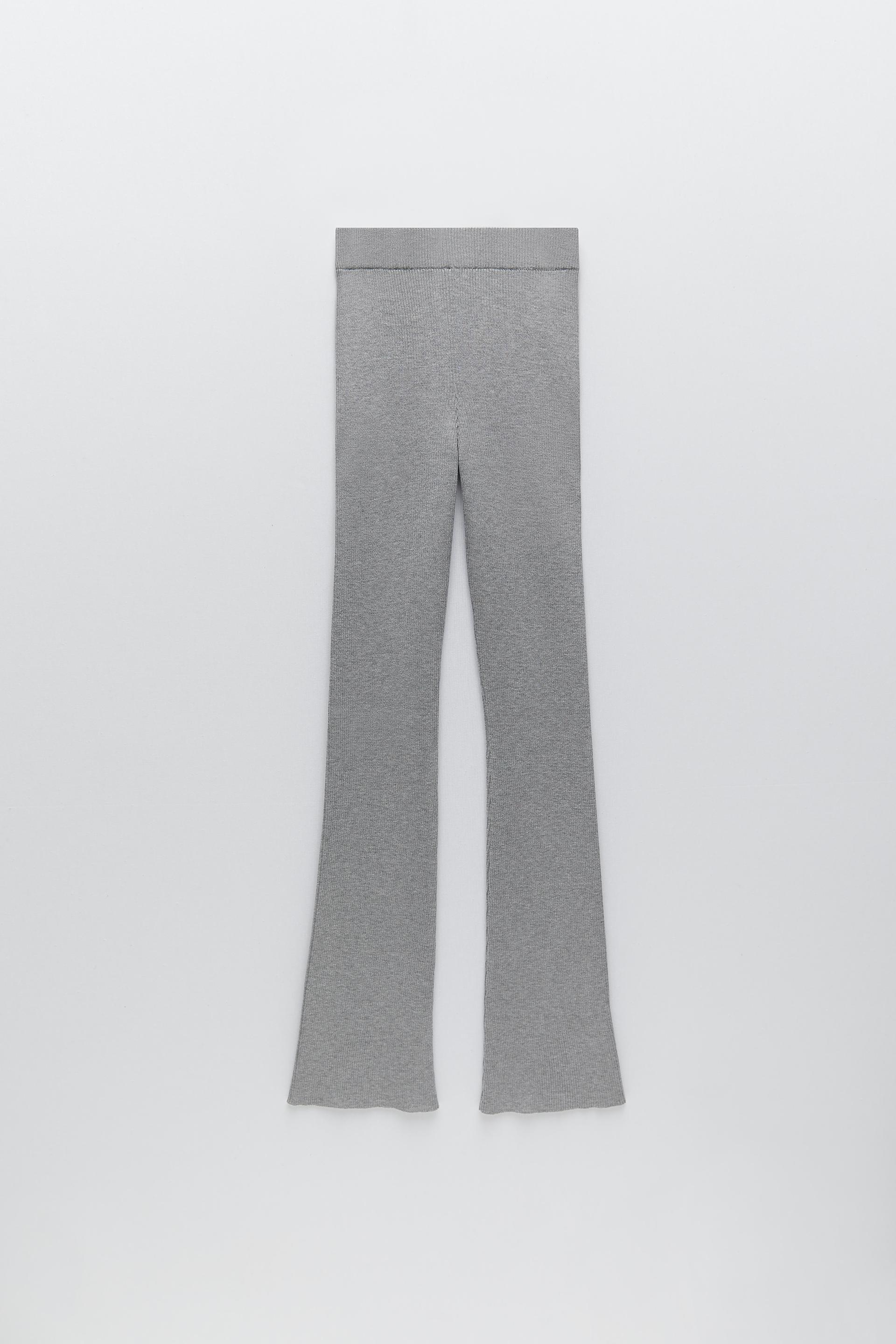 Zara FLARED KNIT PANTS 75678015802