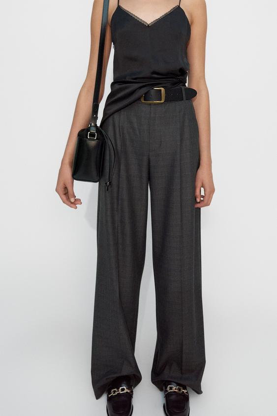 PLEATED WIDE-LEG TROUSERS | ZARA Croatia (Hrvatska)