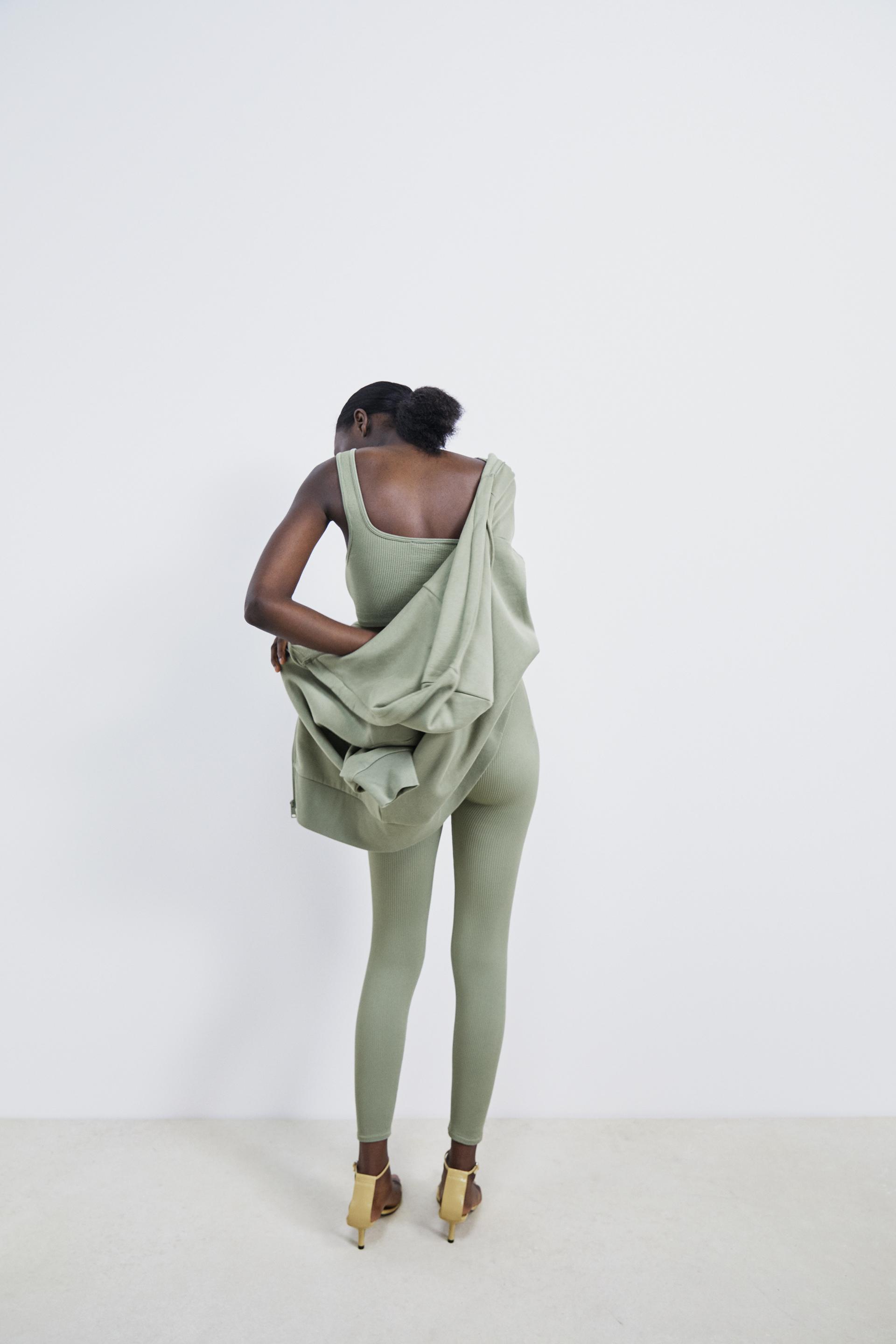 Zara limitless contour collection khaki leggings Outlet