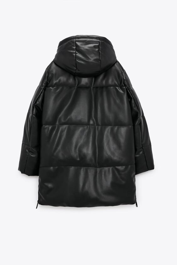 manteau peau retournée zara - Main Image