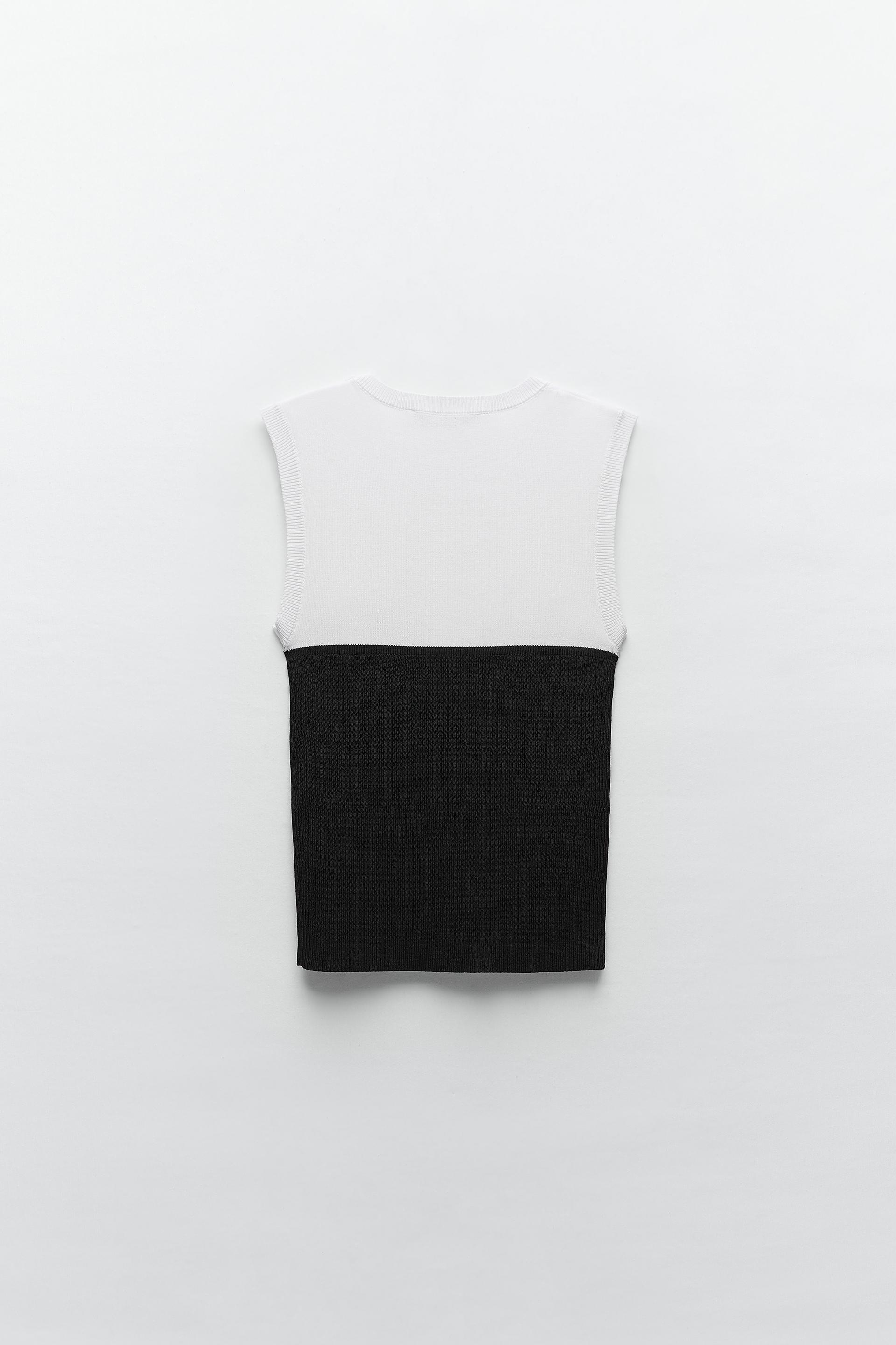 Zara COMBINATION KNIT TOP 51049039084