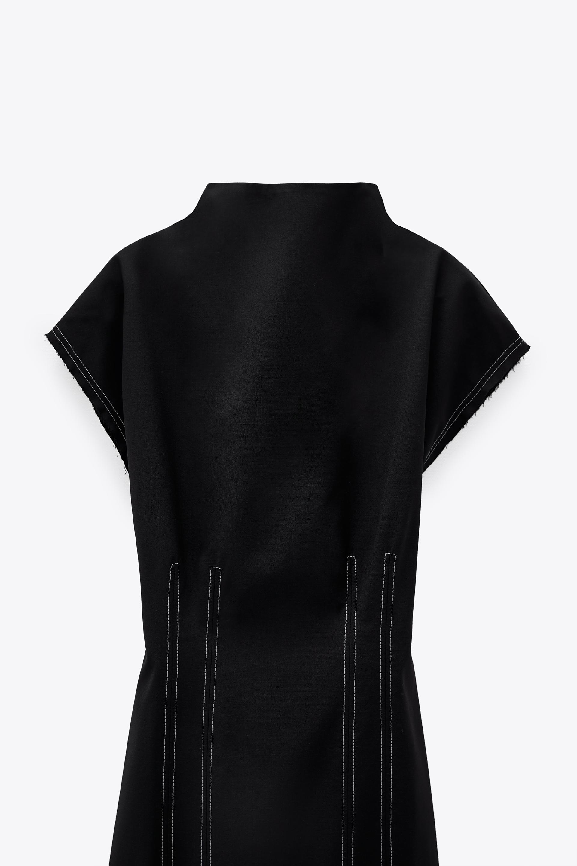 Zara topstitched dress Clearance