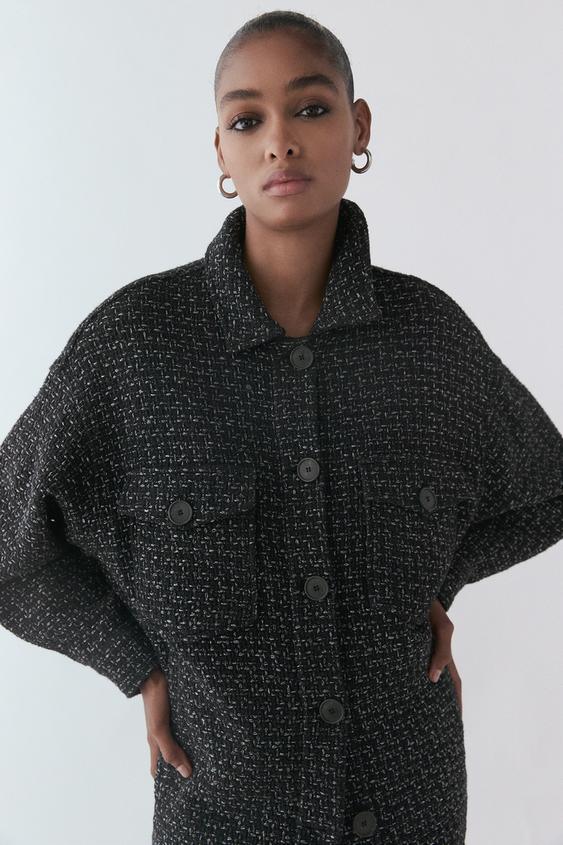 Zara SURCHEMISE STRUCTURÃ?E - 66343413-084- surchemise zara ceinture