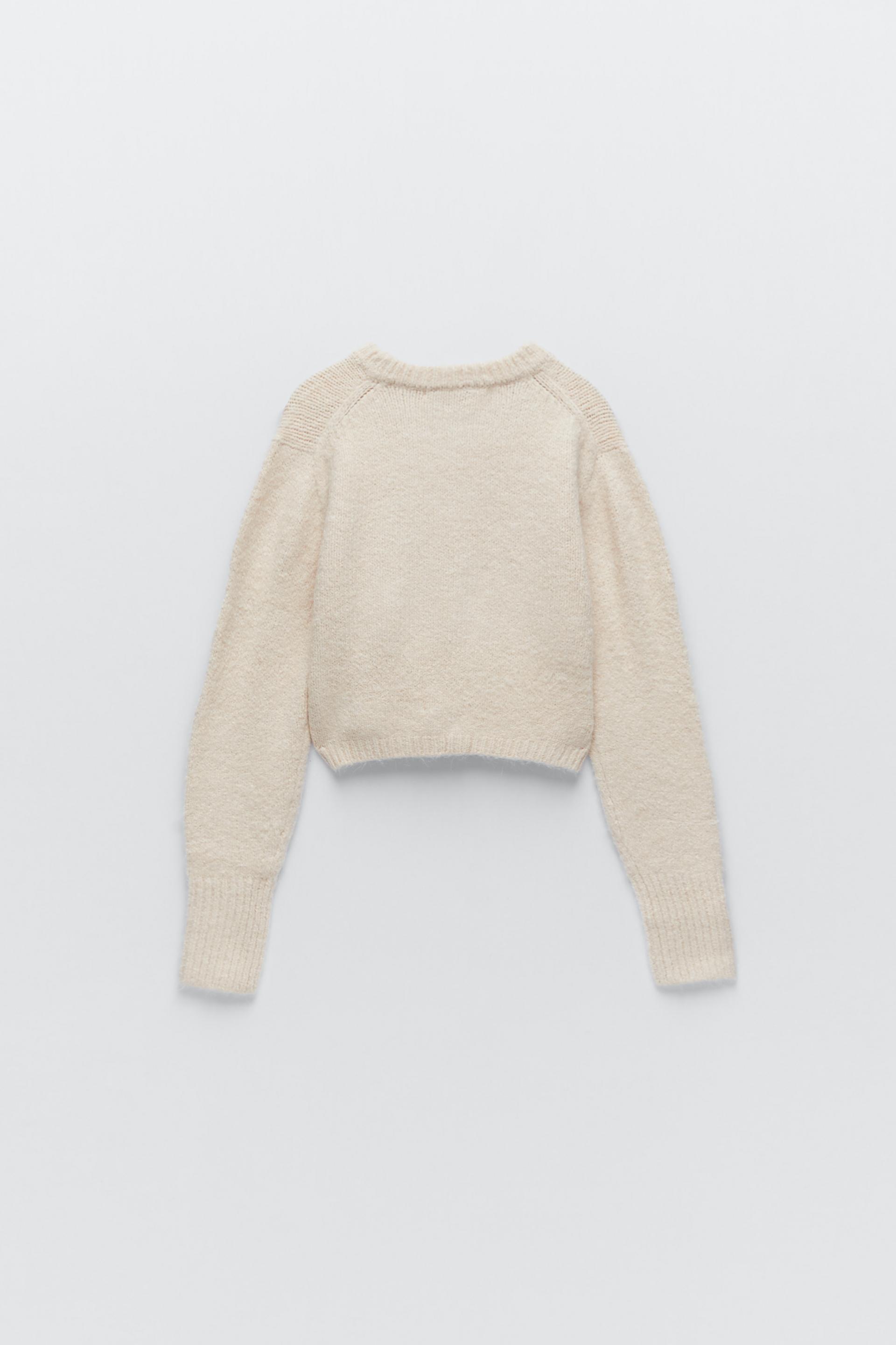 Zara CROPPED KNIT SWEATER 75677071712