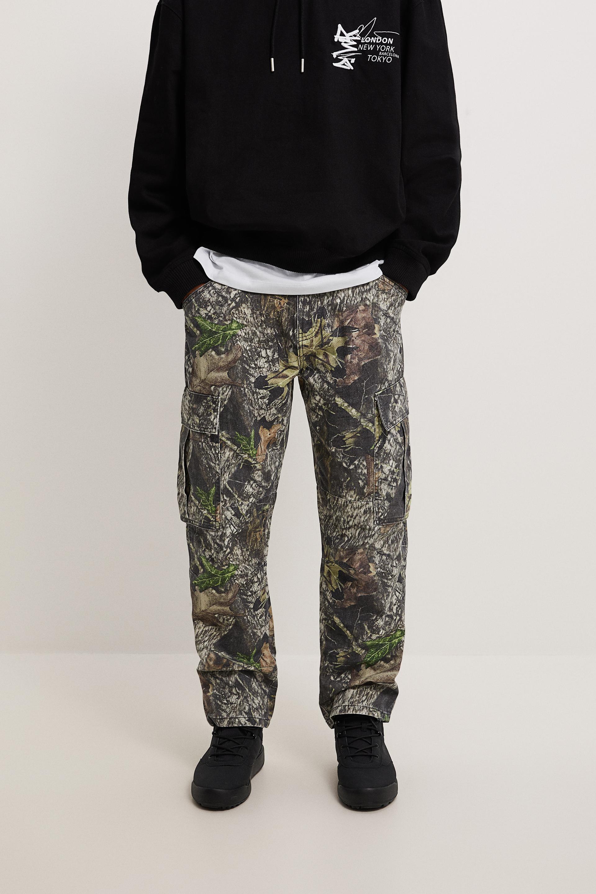Leaf Print Cargo Pants 2 Zara LEAF PRINT CARGO PANTS 66503285505