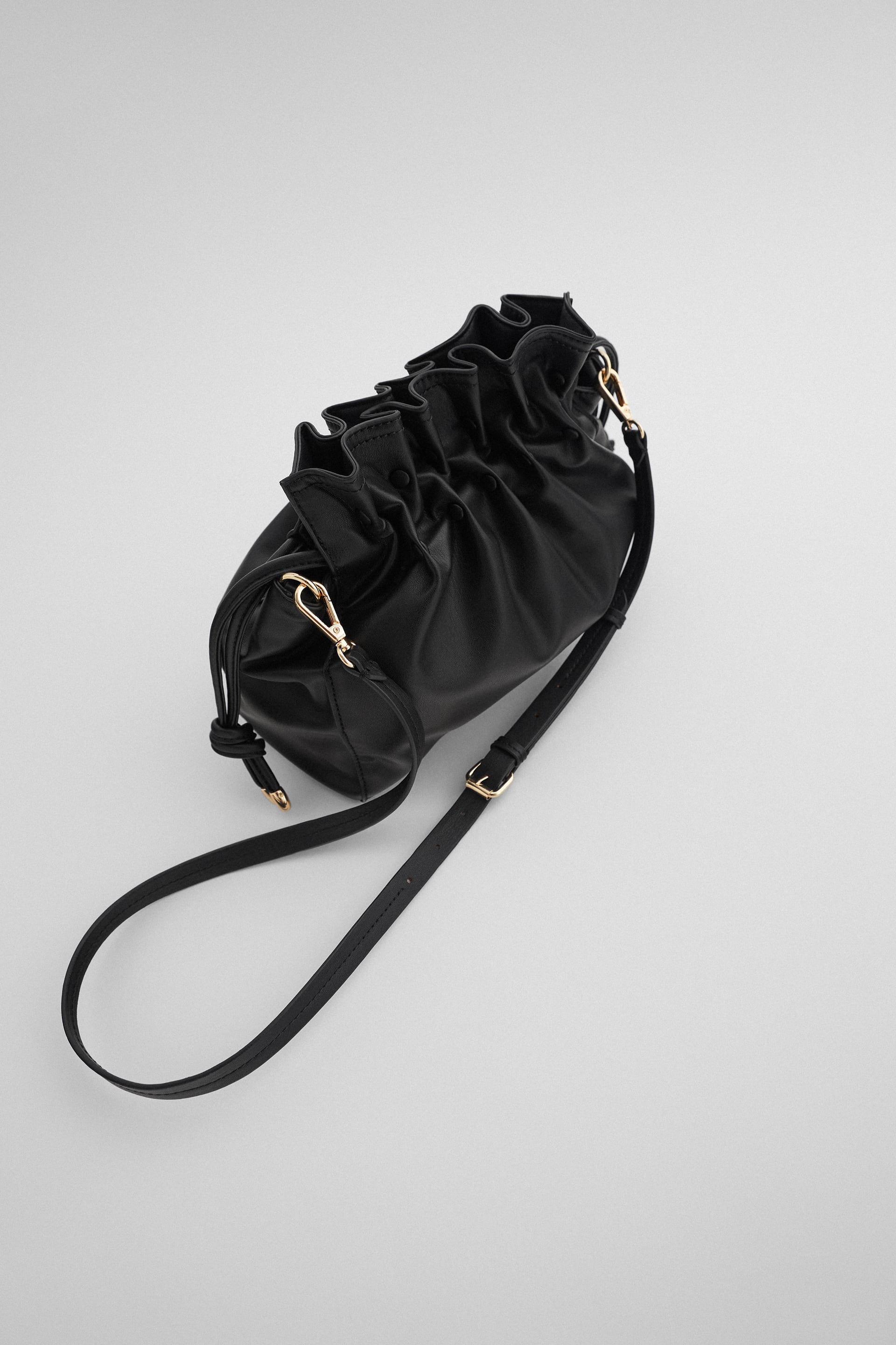 Zara BUCKET BAG WITH GATHERING - 73610546-040-3
