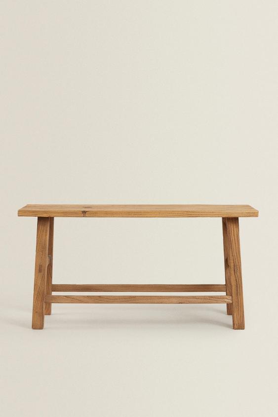 ELM WOOD BENCH - Light beige | ZARA United States