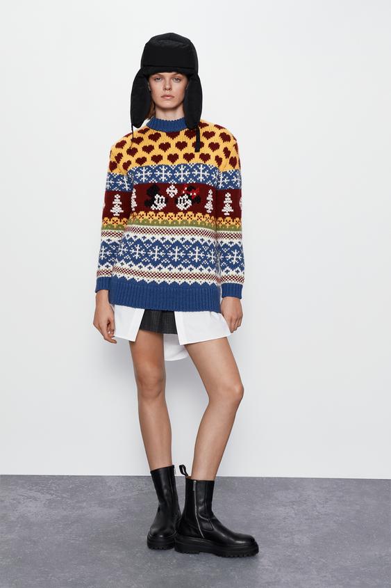 Zara sweater mickey mouse Clearance
