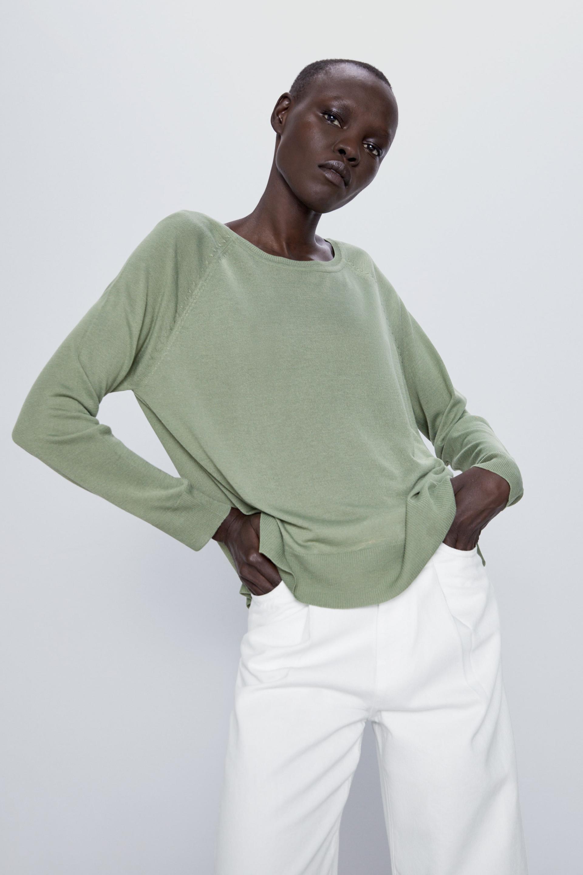 Zara BASIC KNIT SWEATER 142882259500