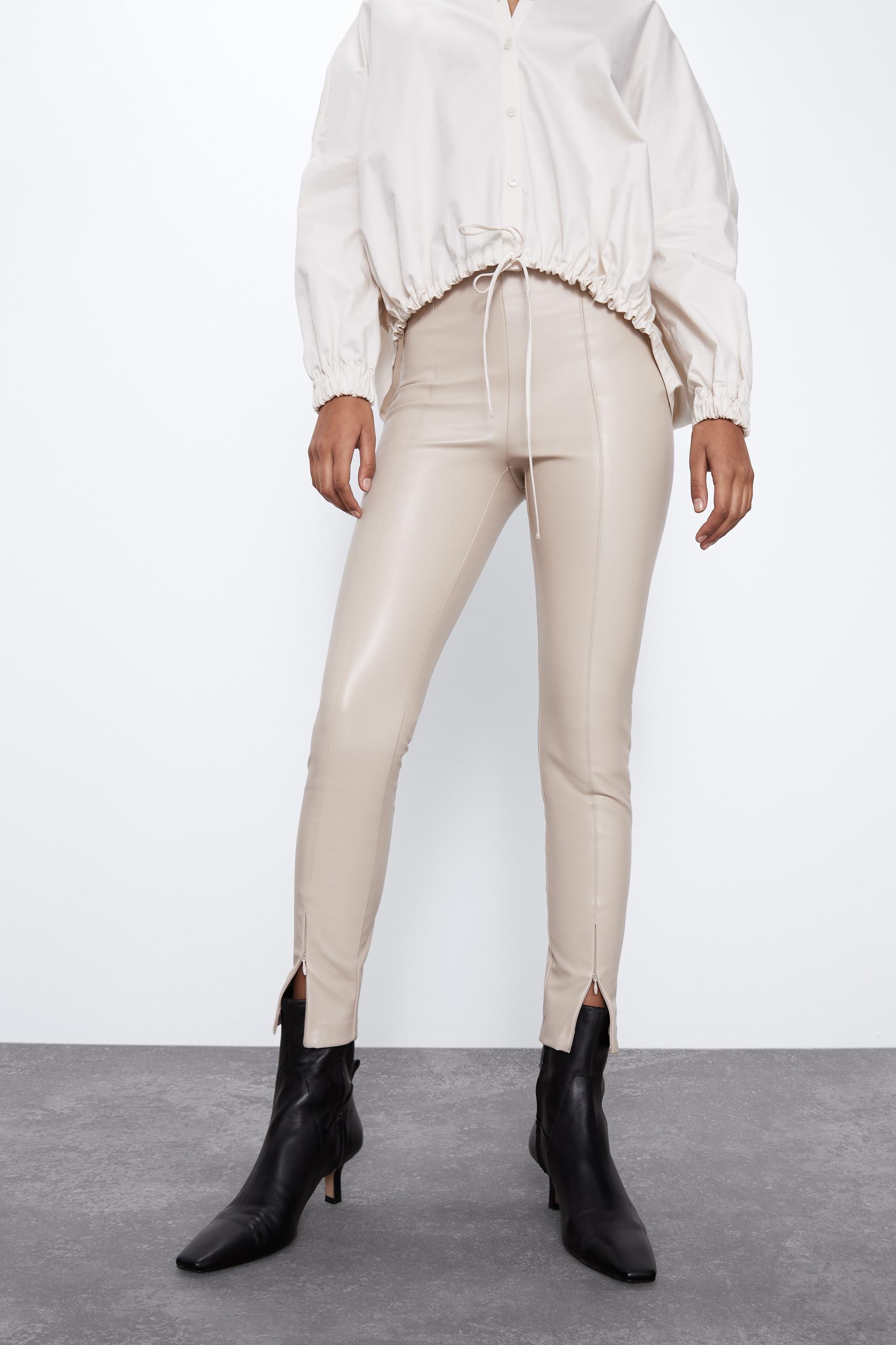 Зара кожаные штаны Zara
